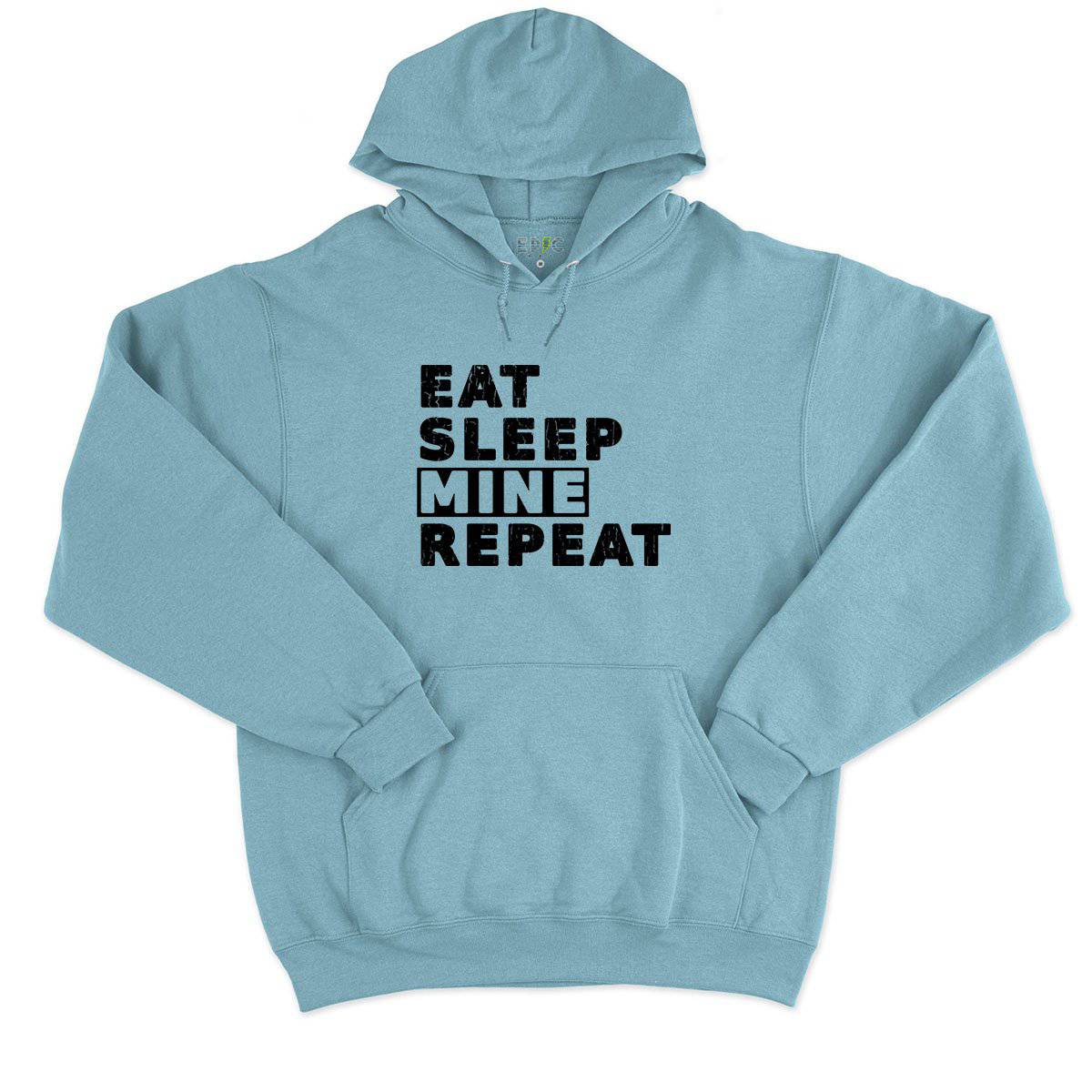Epic Label Sweat à capuche Eat Sleep Mine Repeat Sweat à Capuche Pour Homme