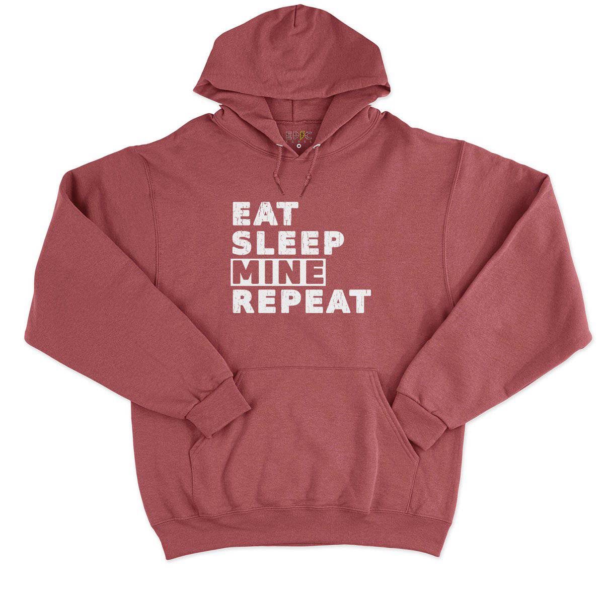 Epic Label Sweat à capuche Eat Sleep Mine Repeat Sweat à Capuche Pour Homme