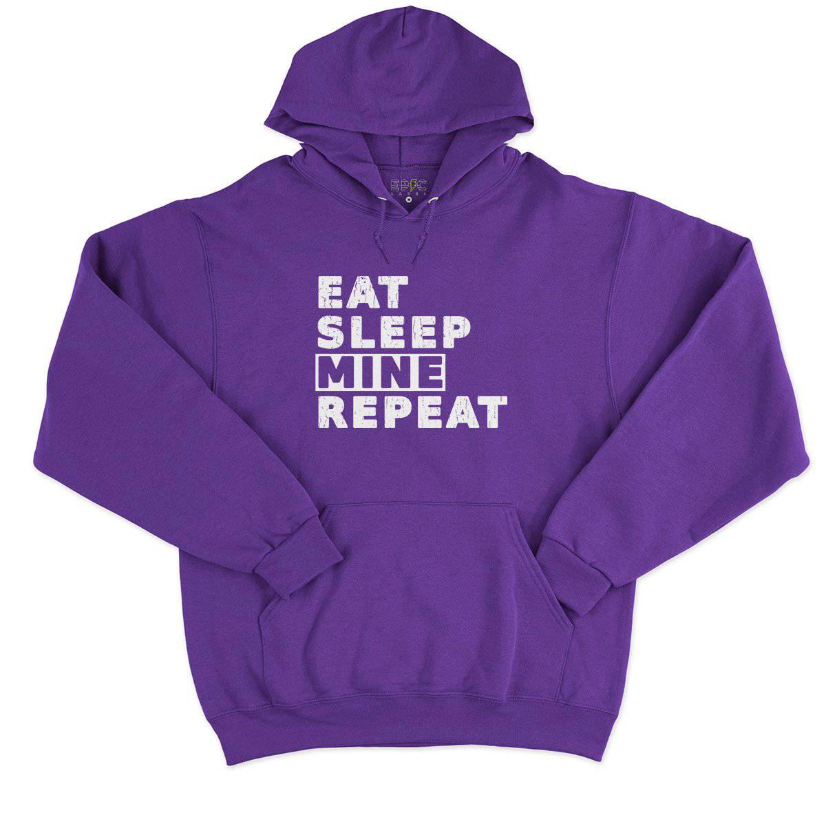 Epic Label Sweat à capuche Eat Sleep Mine Repeat Sweat à Capuche Pour Homme