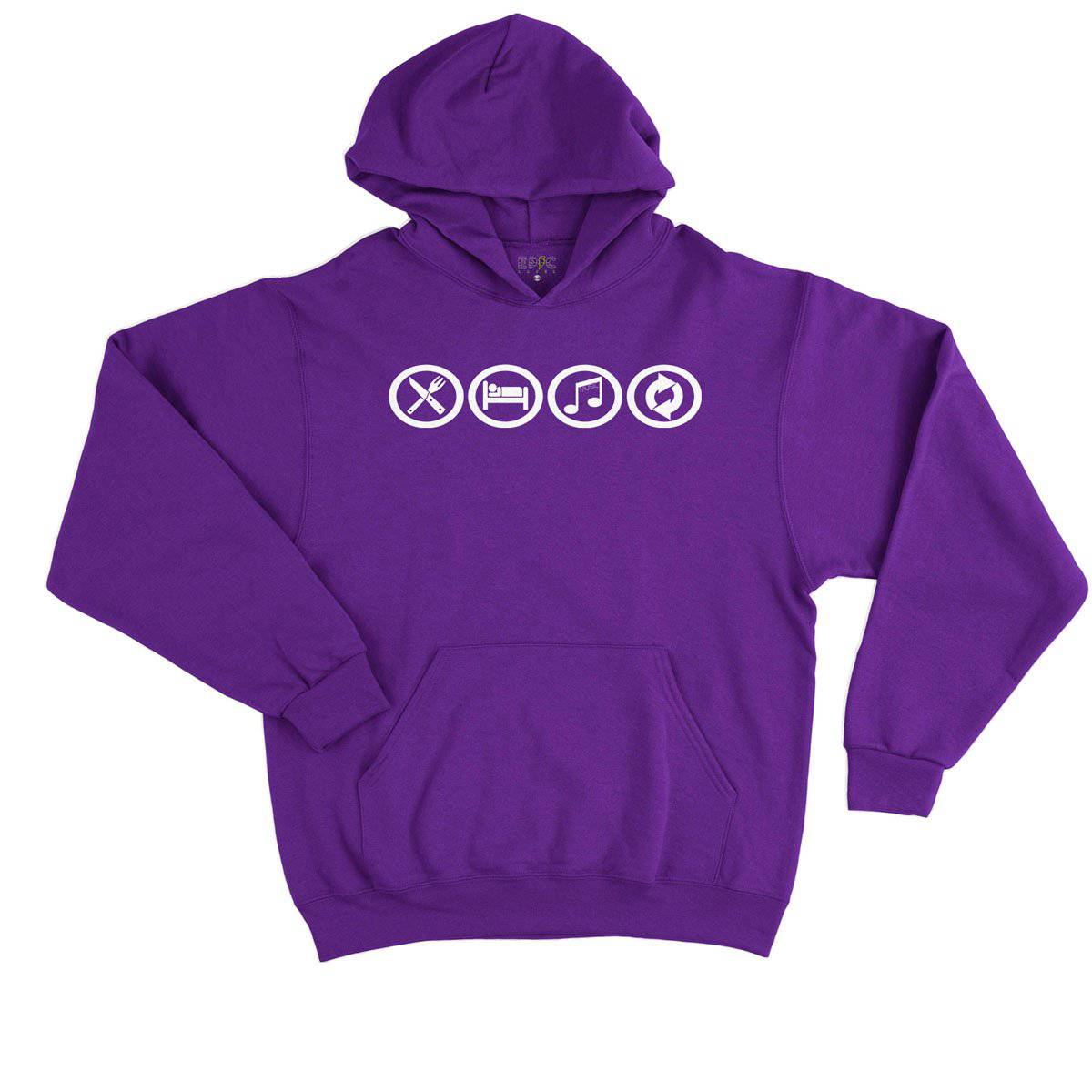 Epic Label Sweat à capuche Eat Sleep Music Repeat Sweat à Capuche Enfant