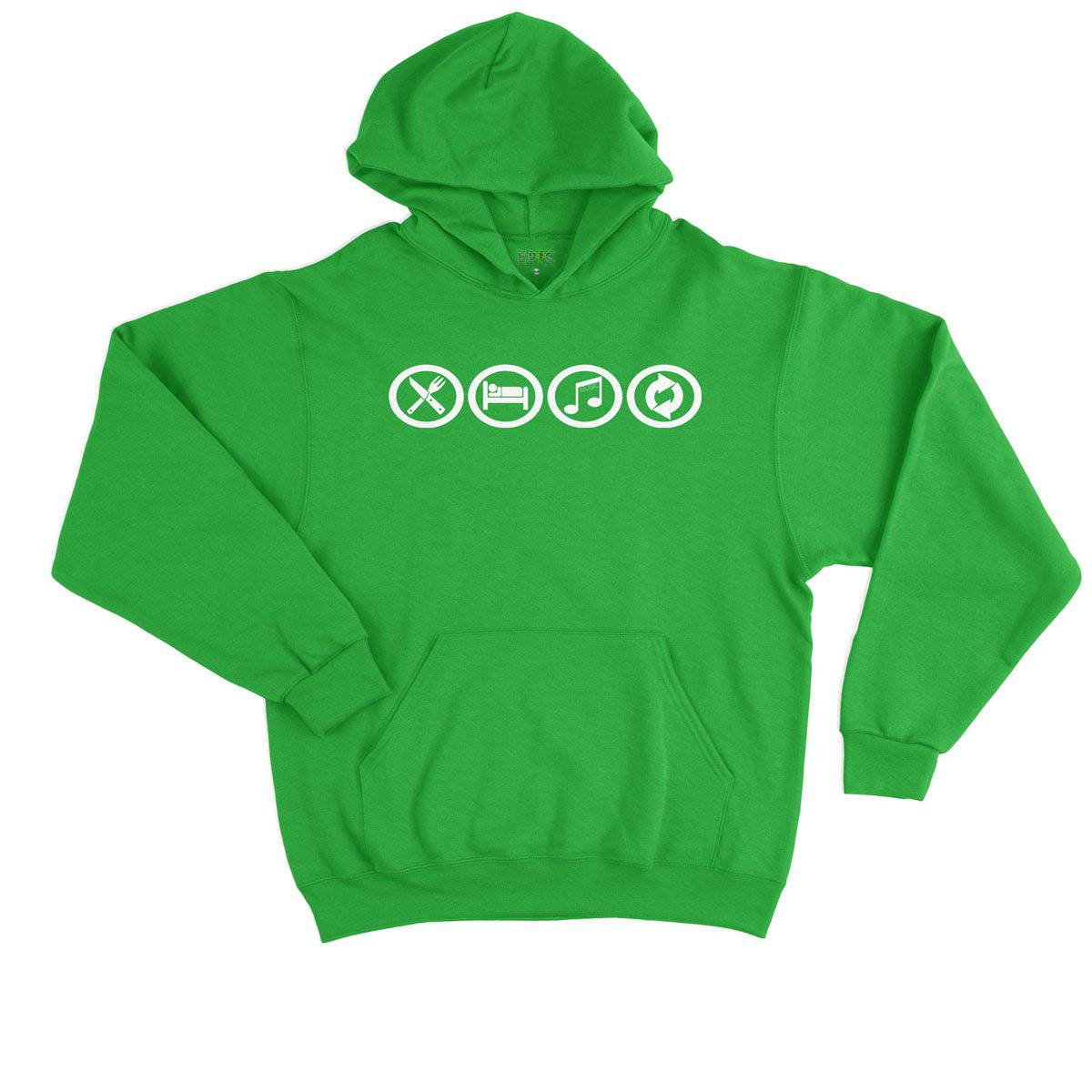 Epic Label Sweat à capuche Eat Sleep Music Repeat Sweat à Capuche Enfant