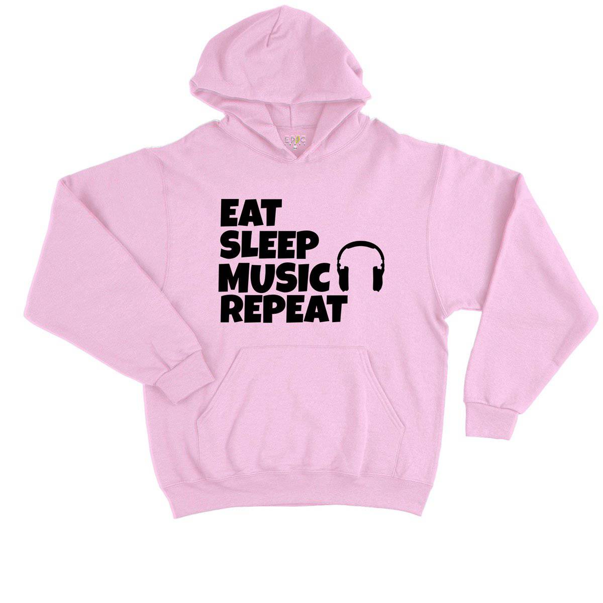 Epic Label Sweat à capuche Eat Sleep Music Repeat Sweat à Capuche Enfant