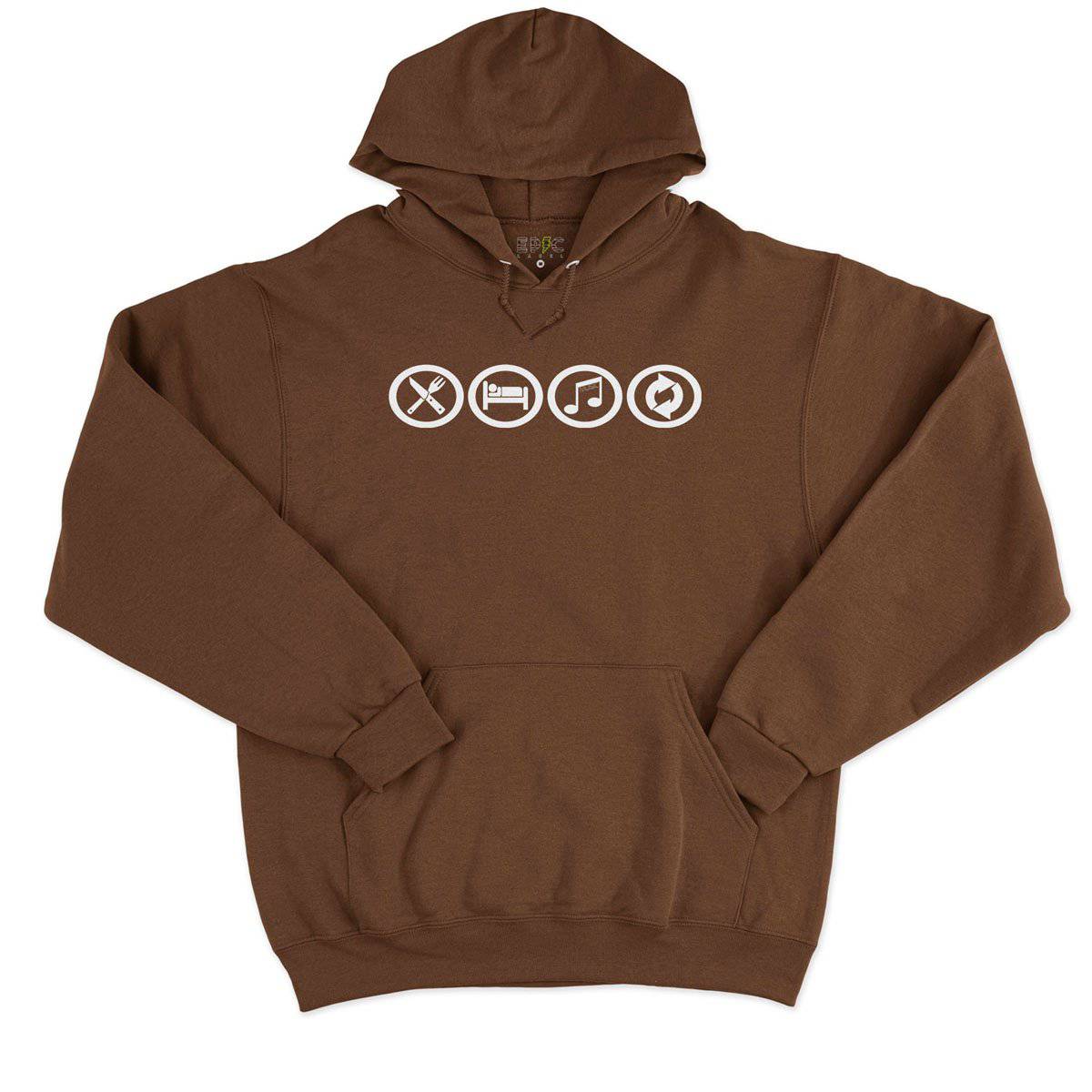 Epic Label Sweat à capuche Eat Sleep Music Repeat Sweat à Capuche Pour Homme
