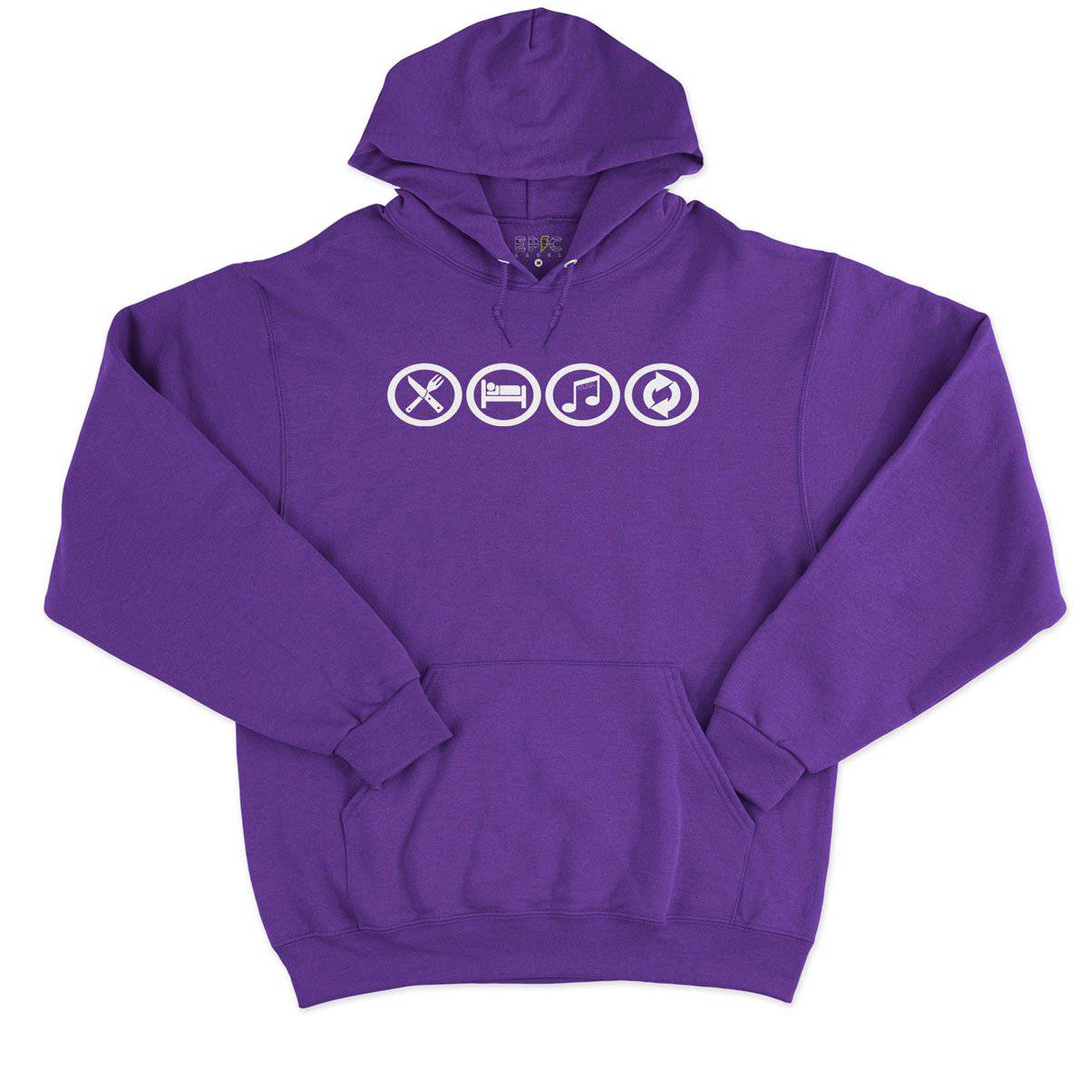 Epic Label Sweat à capuche Eat Sleep Music Repeat Sweat à Capuche Pour Homme