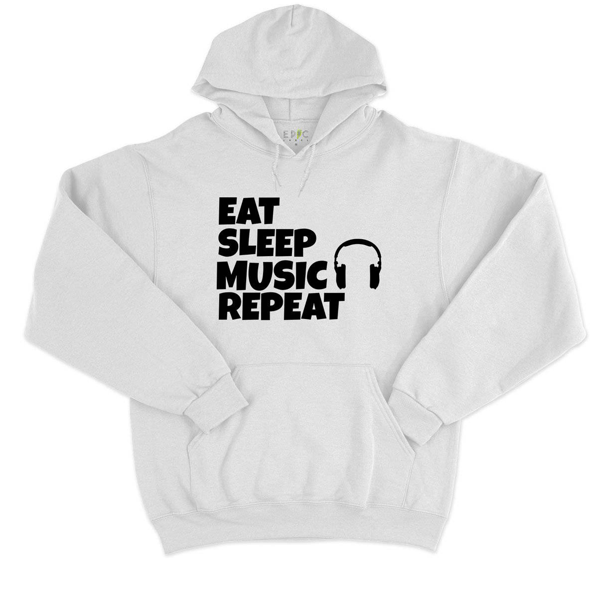Epic Label Sweat à capuche Eat Sleep Music Repeat Sweat à Capuche Pour Homme