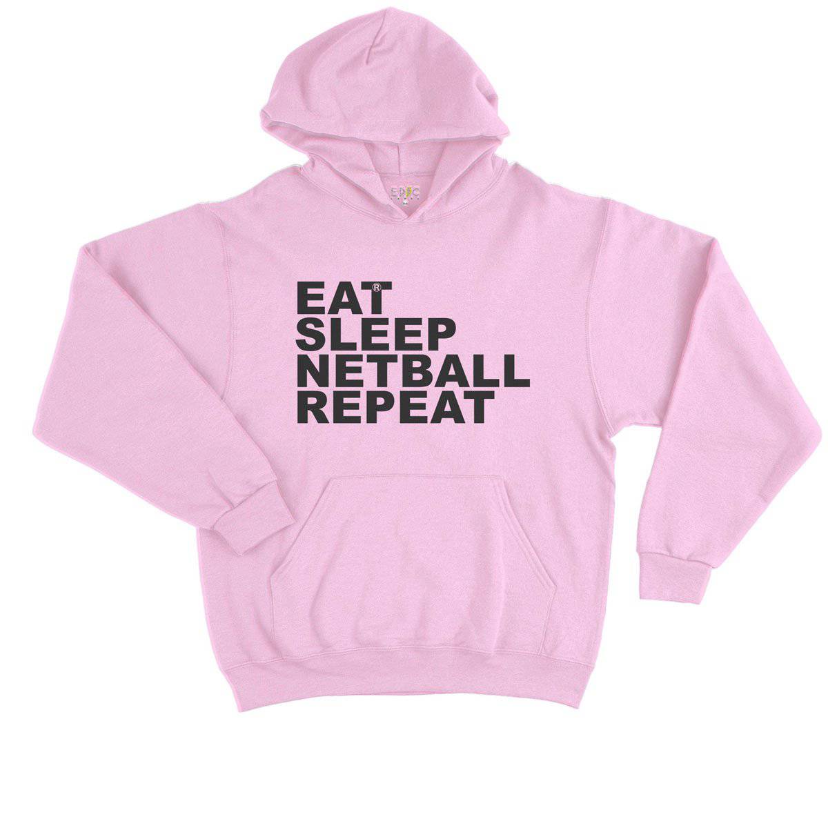 Epic Label Sweat à capuche Eat Sleep Netball Repeat Sweat à Capuche Enfant