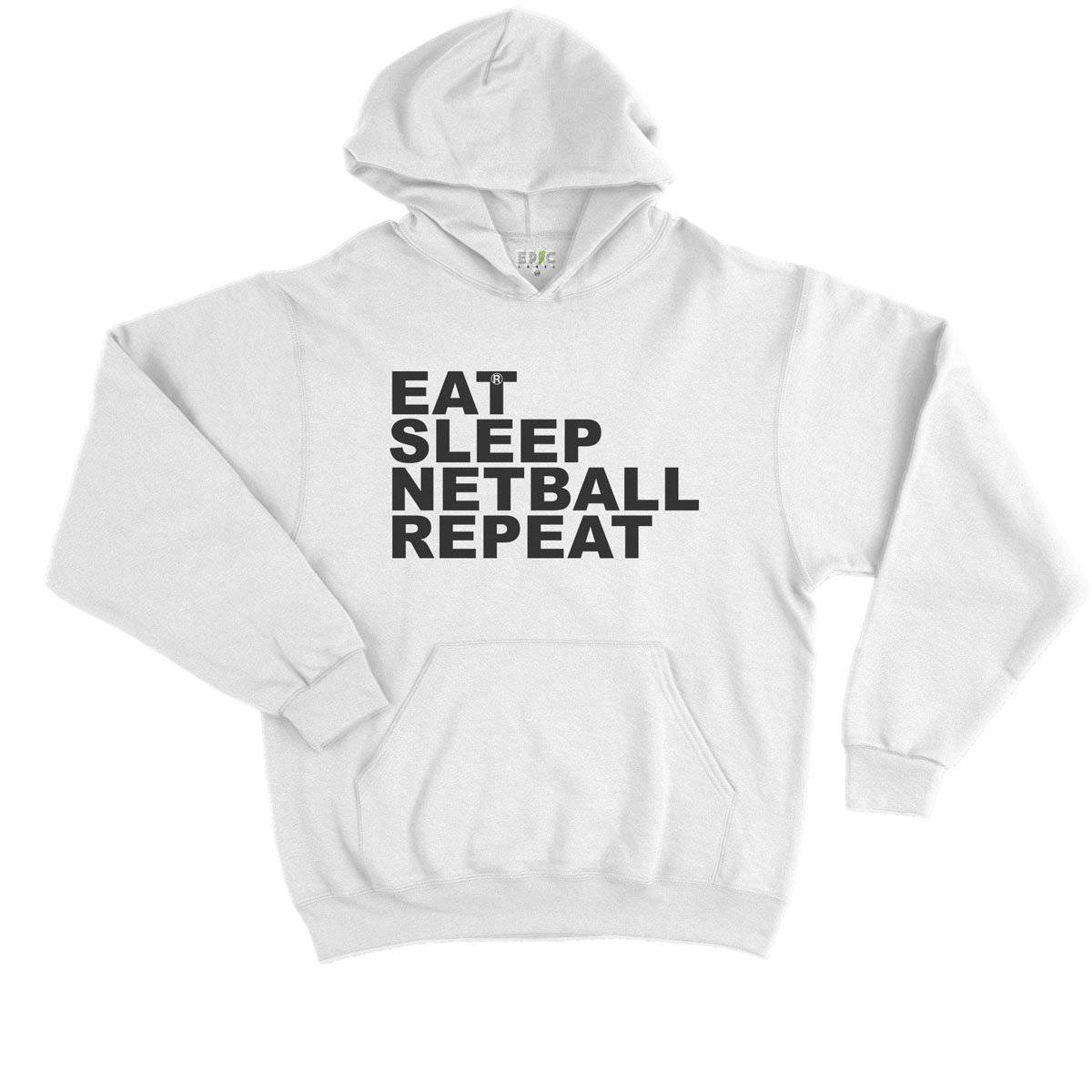 Epic Label Sweat à capuche Eat Sleep Netball Repeat Sweat à Capuche Enfant