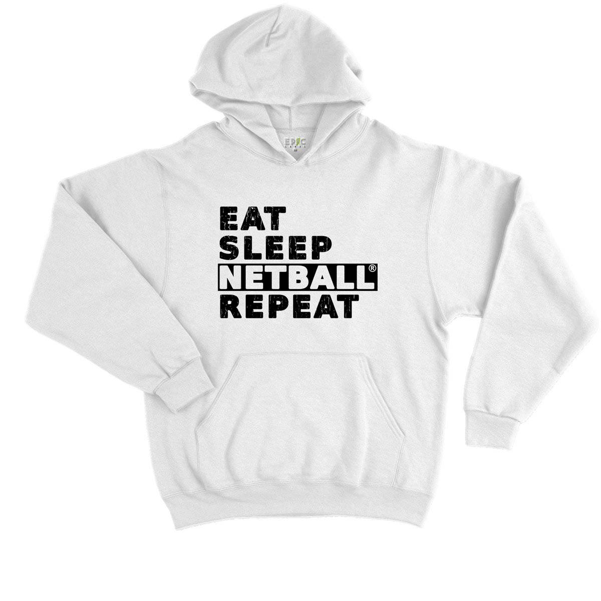 Epic Label Sweat à capuche Eat Sleep Netball Repeat Sweat à Capuche Enfant