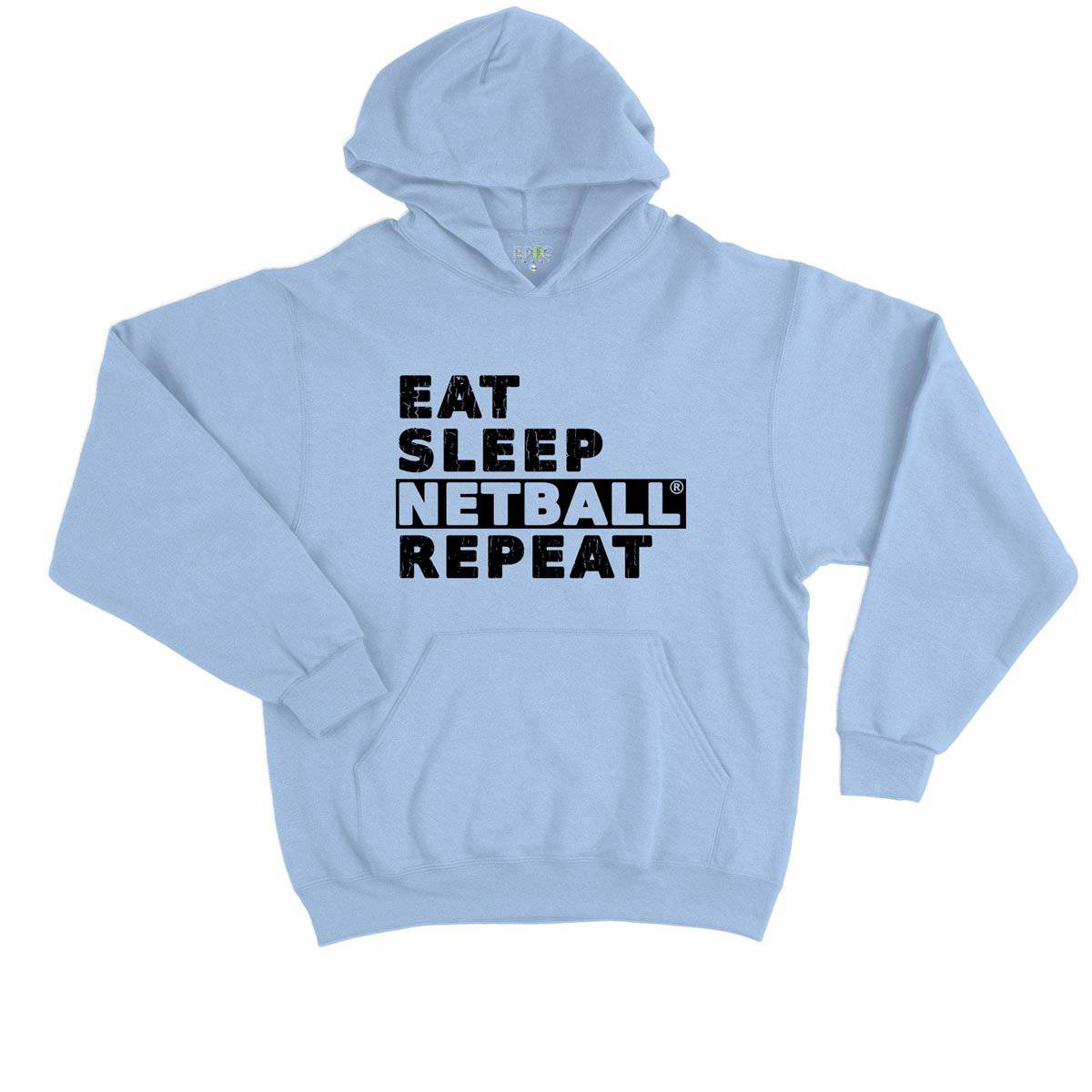 Epic Label Sweat à capuche Eat Sleep Netball Repeat Sweat à Capuche Enfant