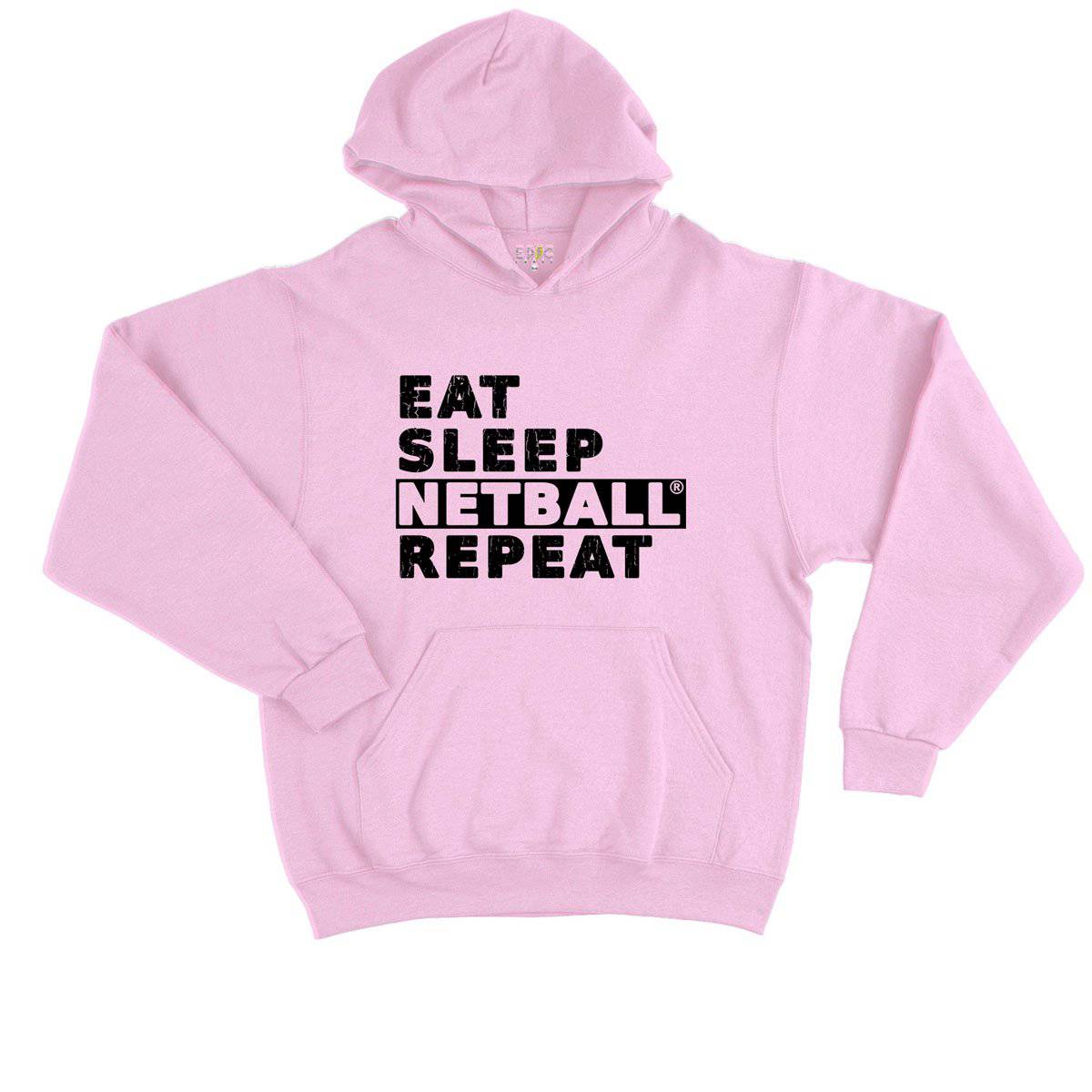 Epic Label Sweat à capuche Eat Sleep Netball Repeat Sweat à Capuche Enfant