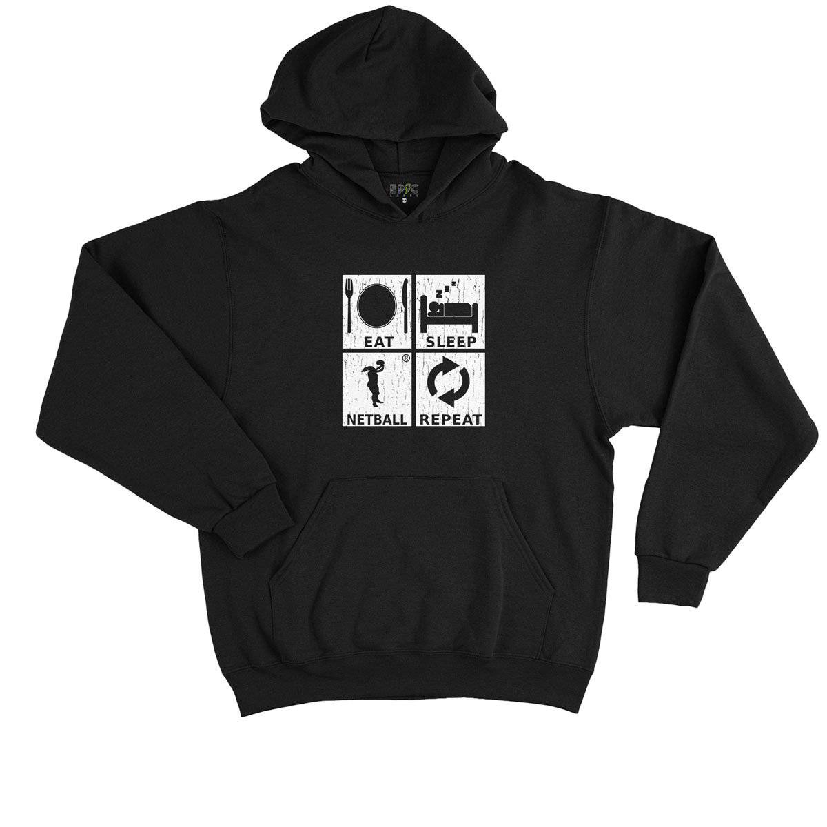 Epic Label Sweat à capuche Eat Sleep Netball Repeat Sweat à Capuche Enfant