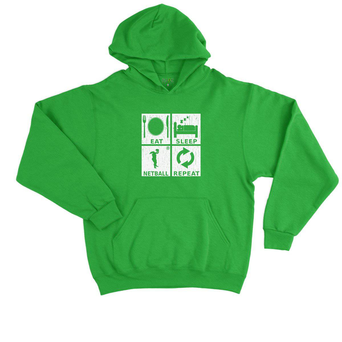 Epic Label Sweat à capuche Eat Sleep Netball Repeat Sweat à Capuche Enfant