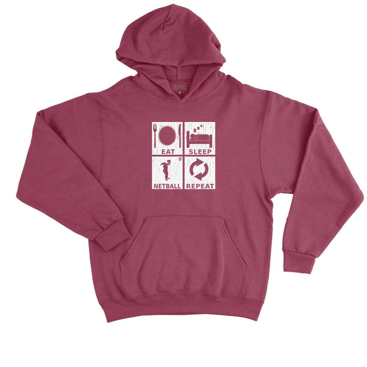 Epic Label Sweat à capuche Eat Sleep Netball Repeat Sweat à Capuche Enfant