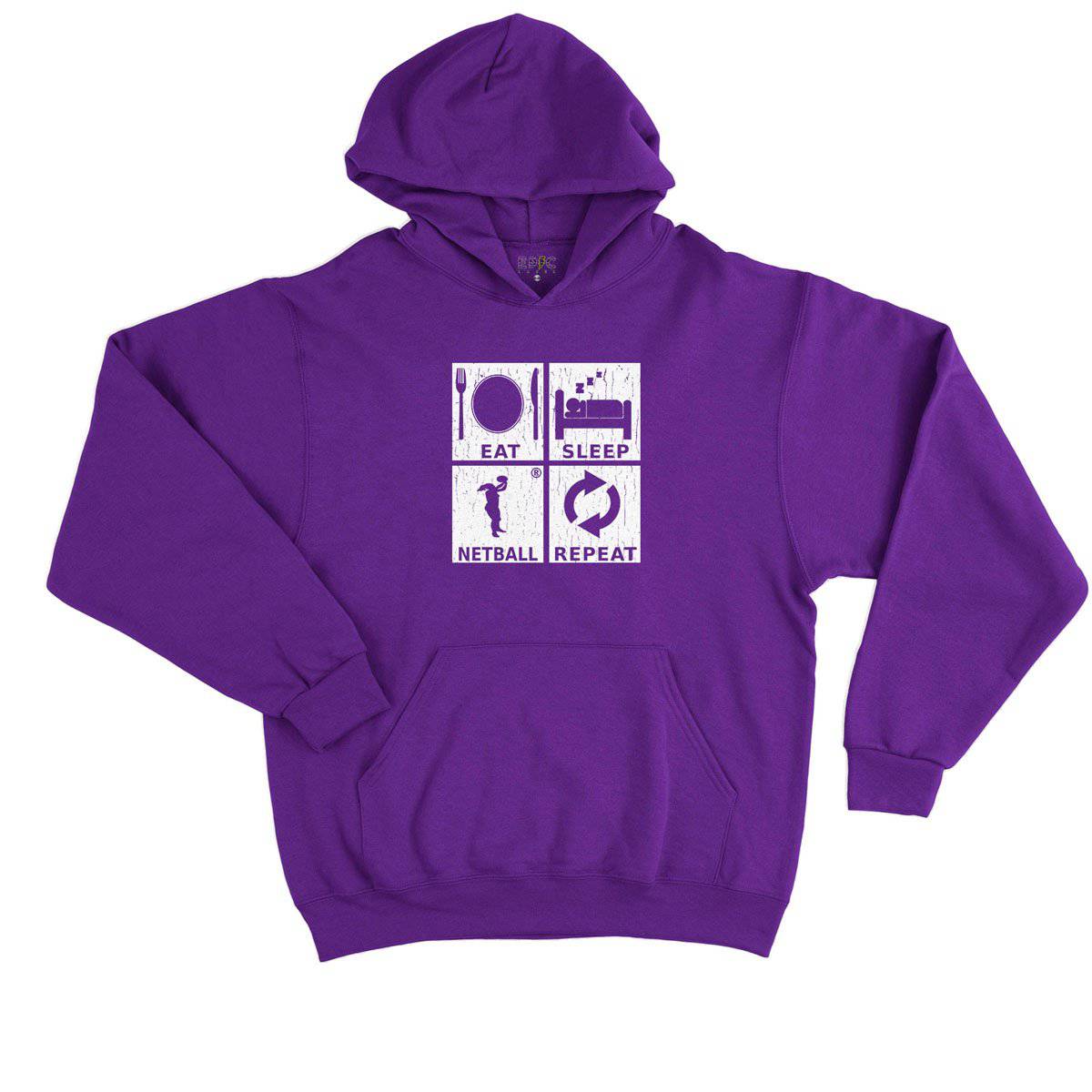 Epic Label Sweat à capuche Eat Sleep Netball Repeat Sweat à Capuche Enfant