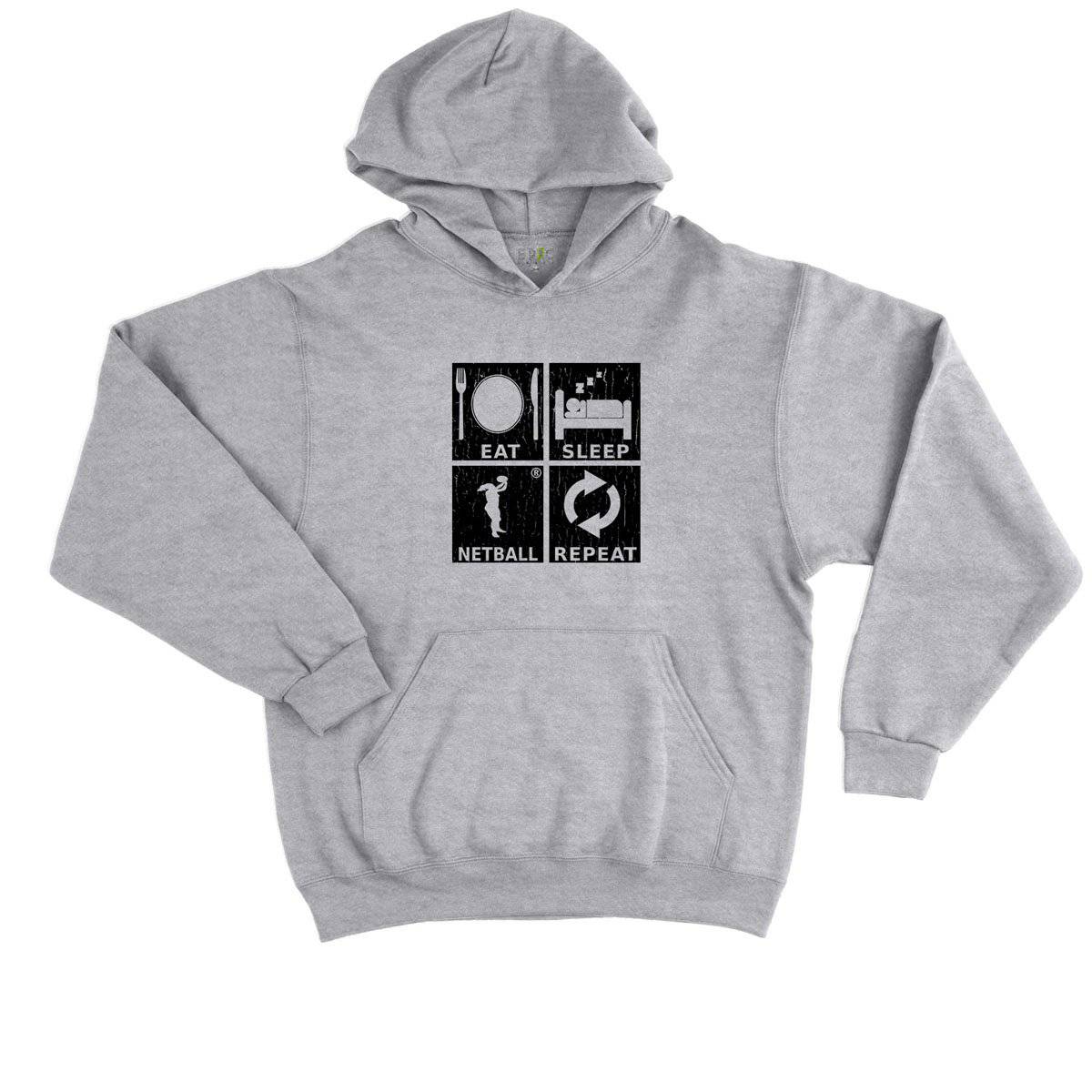 Epic Label Sweat à capuche Eat Sleep Netball Repeat Sweat à Capuche Enfant