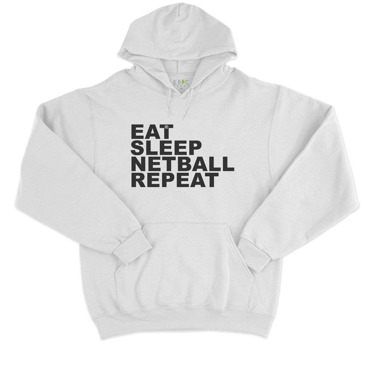 Epic Label Sweat à capuche Eat Sleep Netball Repeat Sweat à Capuche Pour Homme