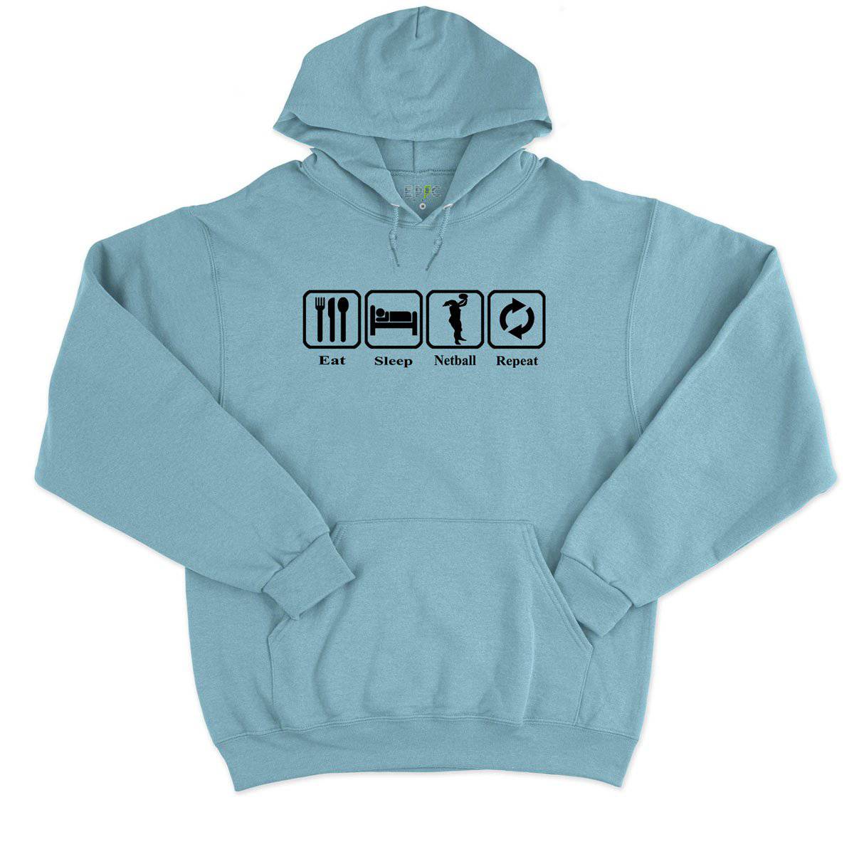 Epic Label Sweat à capuche Eat Sleep Netball Repeat Sweat à Capuche Pour Homme