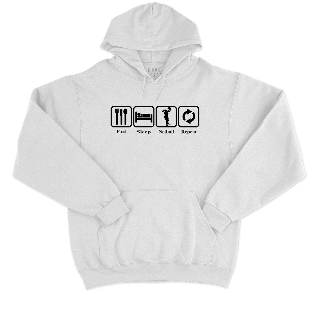 Epic Label Sweat à capuche Eat Sleep Netball Repeat Sweat à Capuche Pour Homme