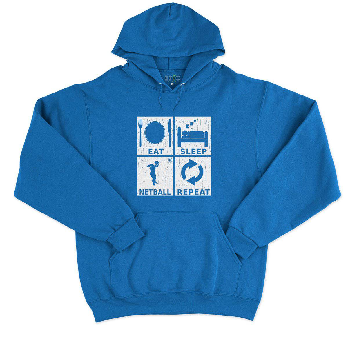 Epic Label Sweat à capuche Eat Sleep Netball Repeat Sweat à Capuche Pour Homme