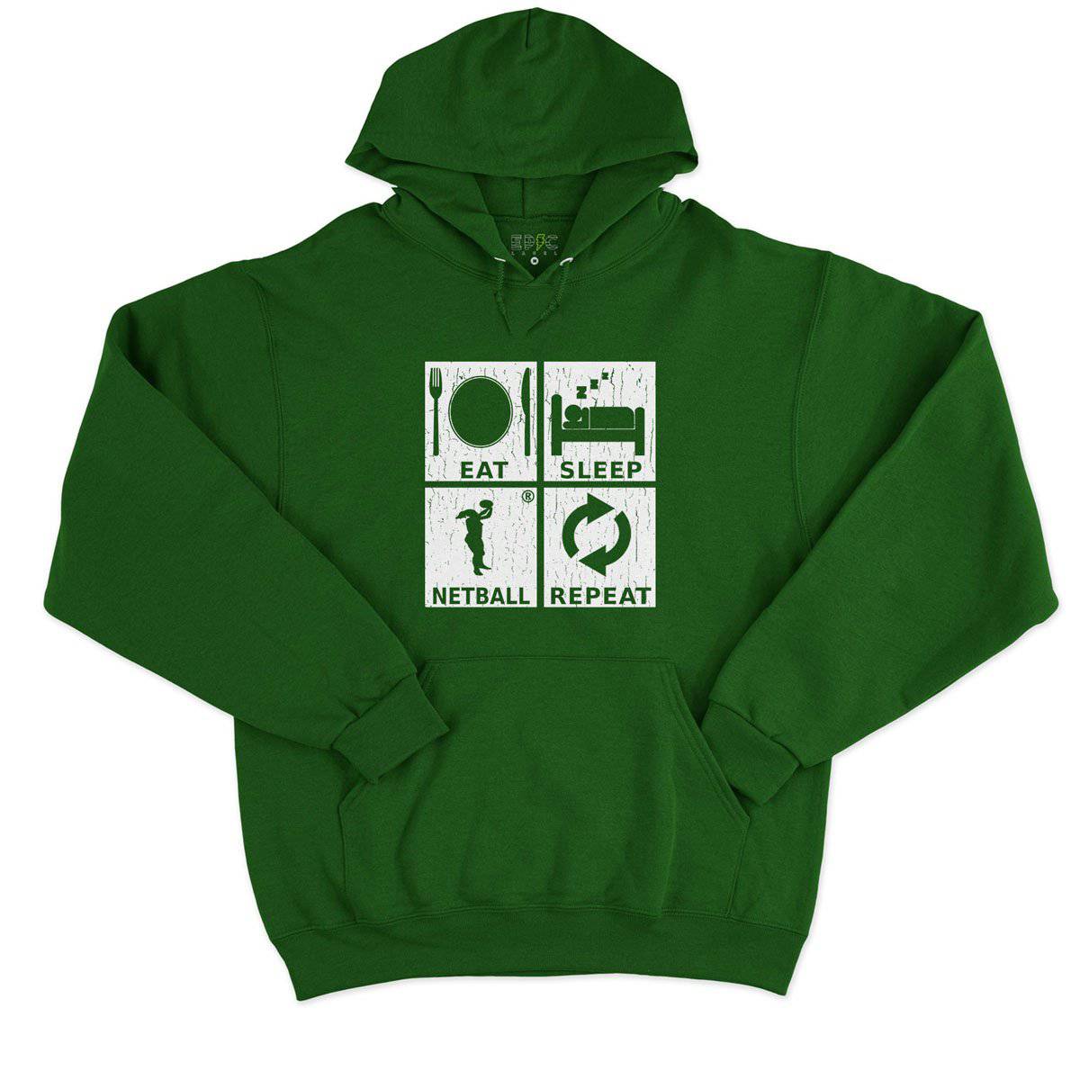 Epic Label Sweat à capuche Eat Sleep Netball Repeat Sweat à Capuche Pour Homme
