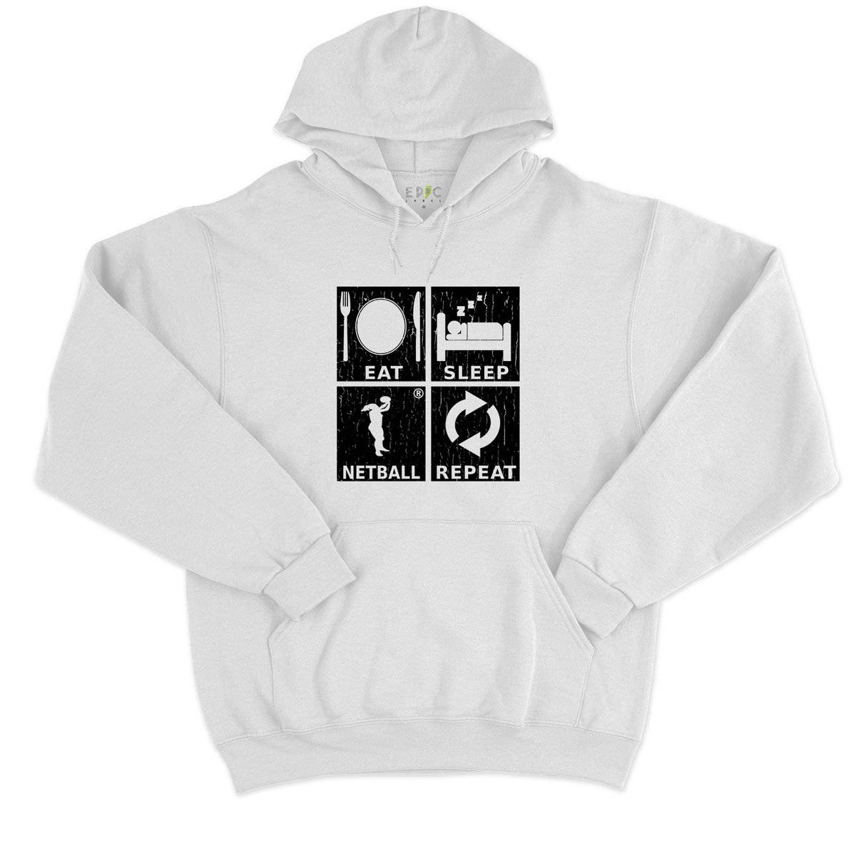 Epic Label Sweat à capuche Eat Sleep Netball Repeat Sweat à Capuche Pour Homme