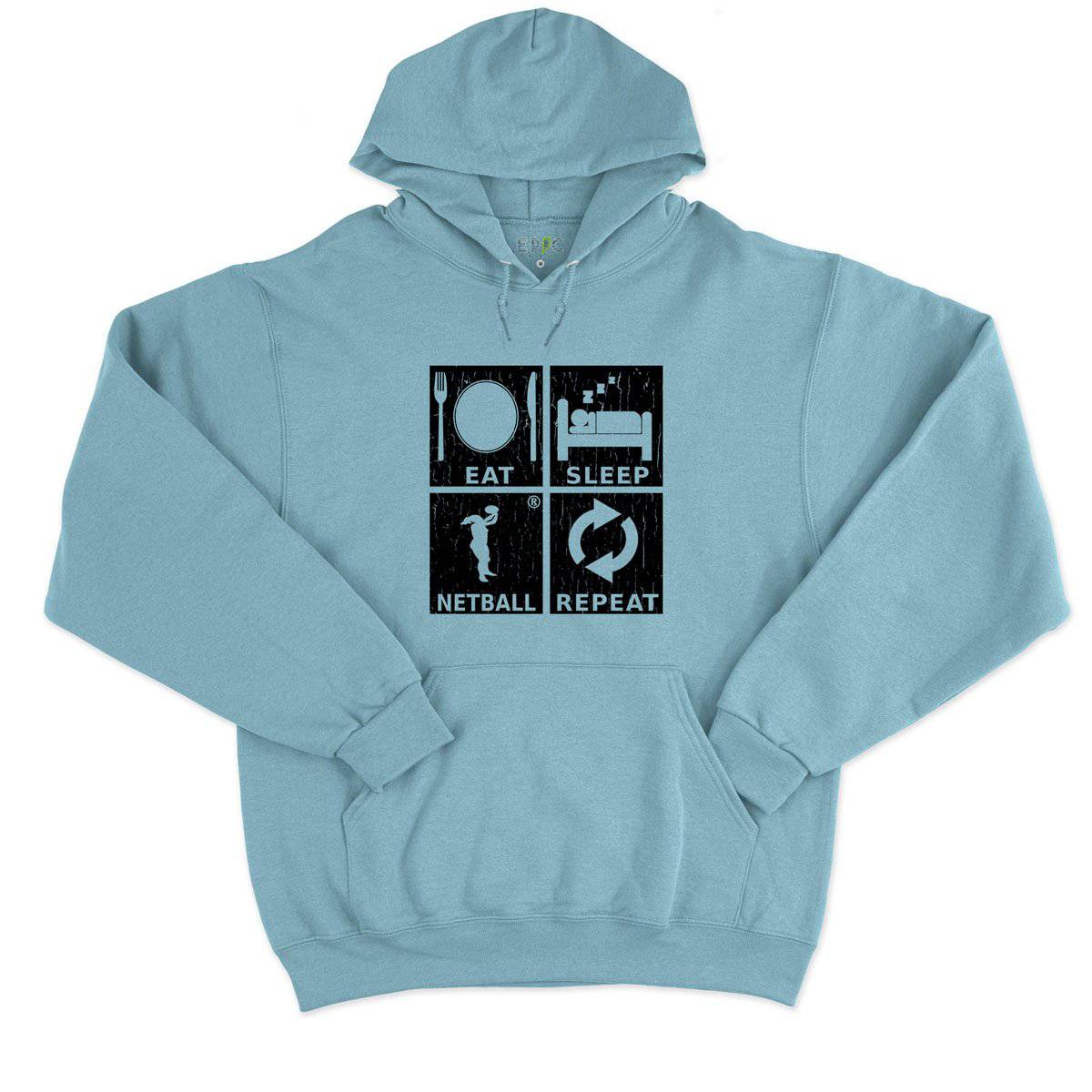 Epic Label Sweat à capuche Eat Sleep Netball Repeat Sweat à Capuche Pour Homme