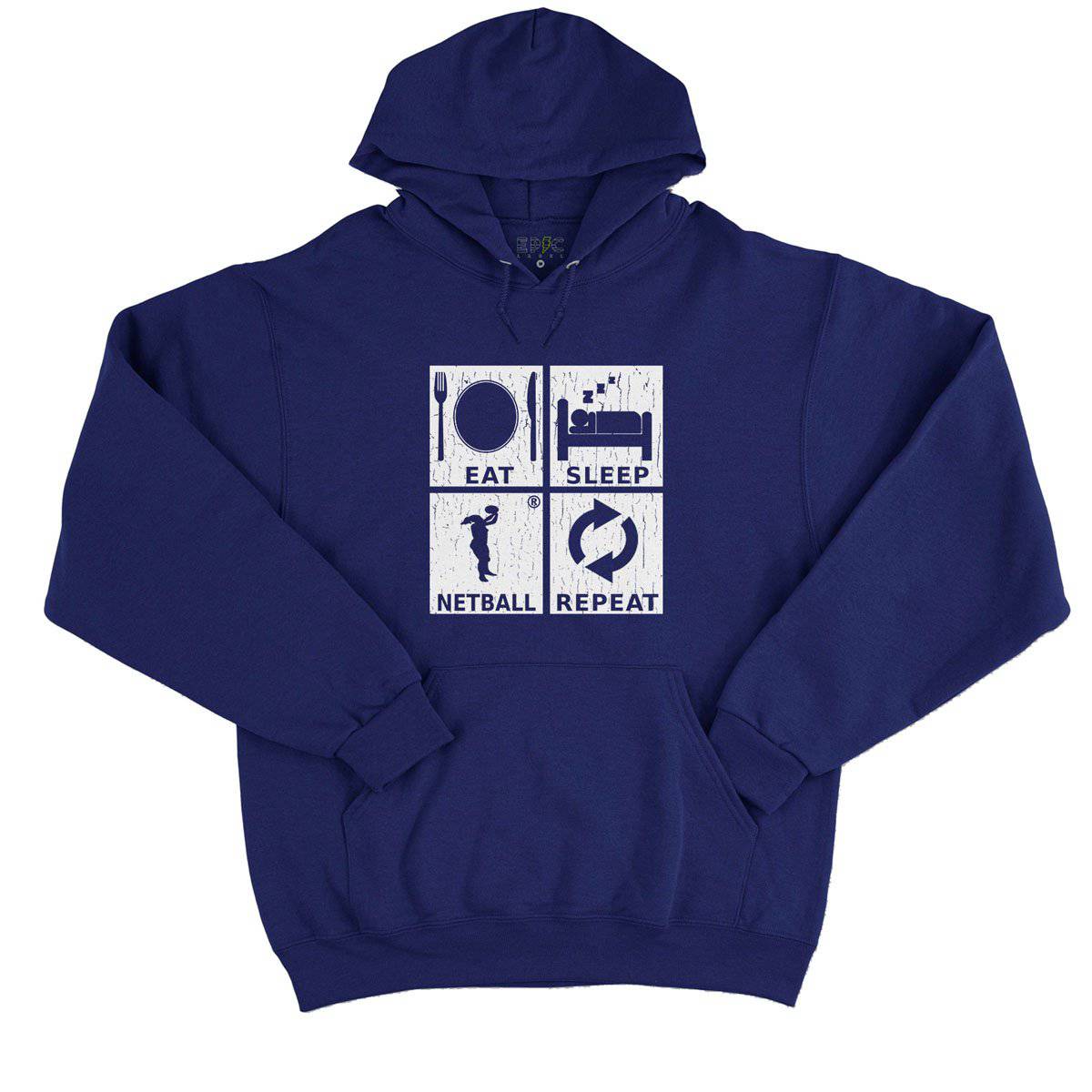 Epic Label Sweat à capuche Eat Sleep Netball Repeat Sweat à Capuche Pour Homme