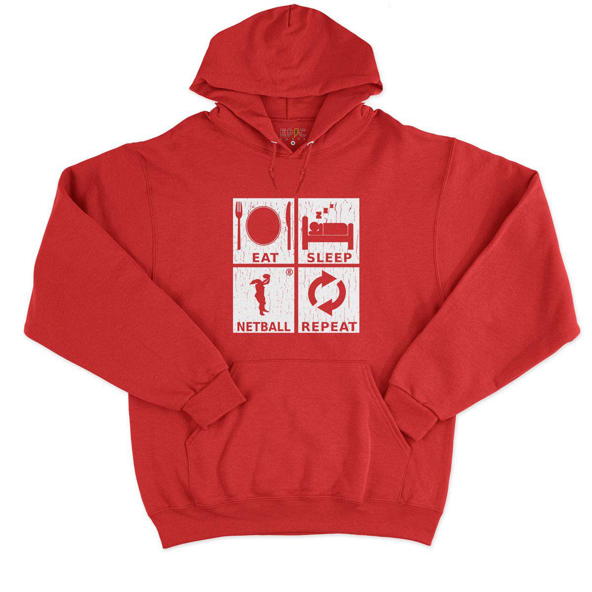 Epic Label Sweat à capuche Eat Sleep Netball Repeat Sweat à Capuche Pour Homme