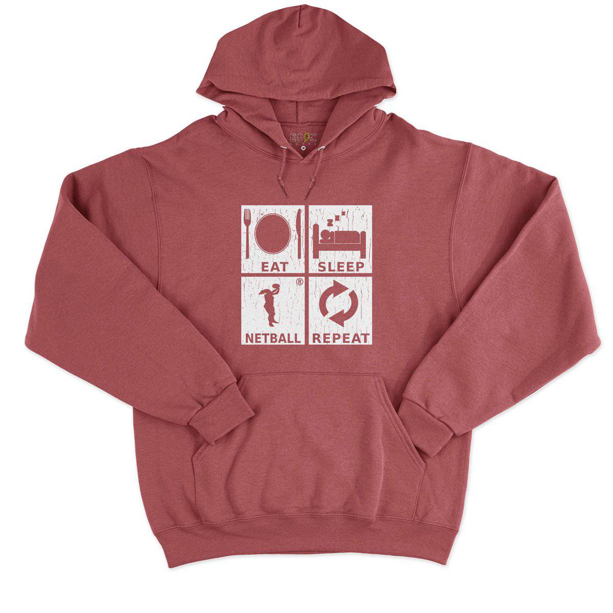 Epic Label Sweat à capuche Eat Sleep Netball Repeat Sweat à Capuche Pour Homme