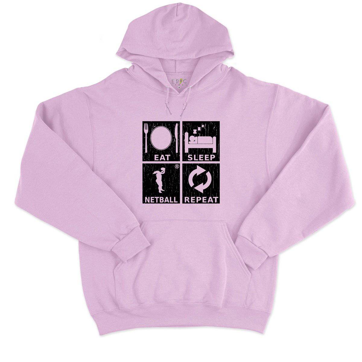 Epic Label Sweat à capuche Eat Sleep Netball Repeat Sweat à Capuche Pour Homme