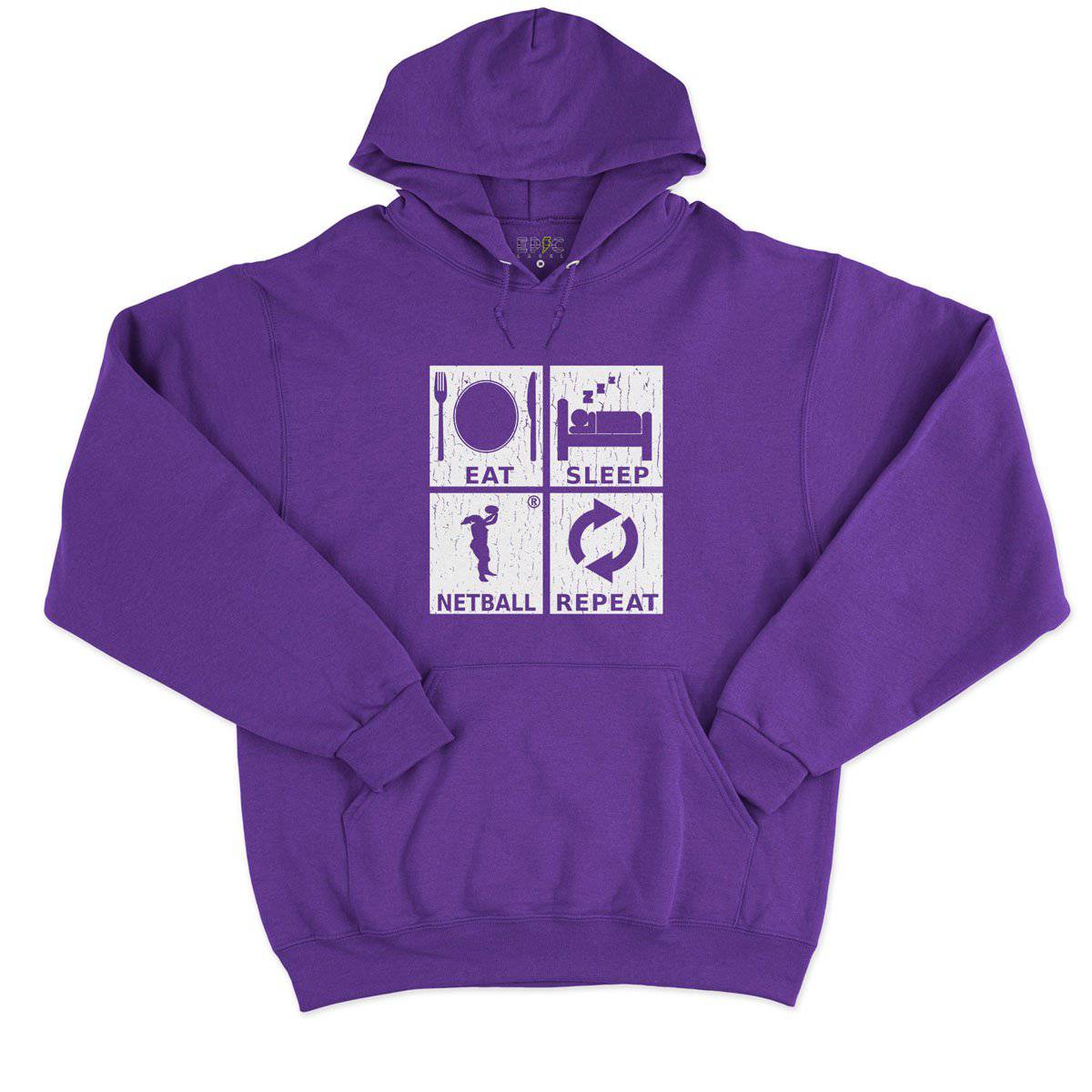 Epic Label Sweat à capuche Eat Sleep Netball Repeat Sweat à Capuche Pour Homme
