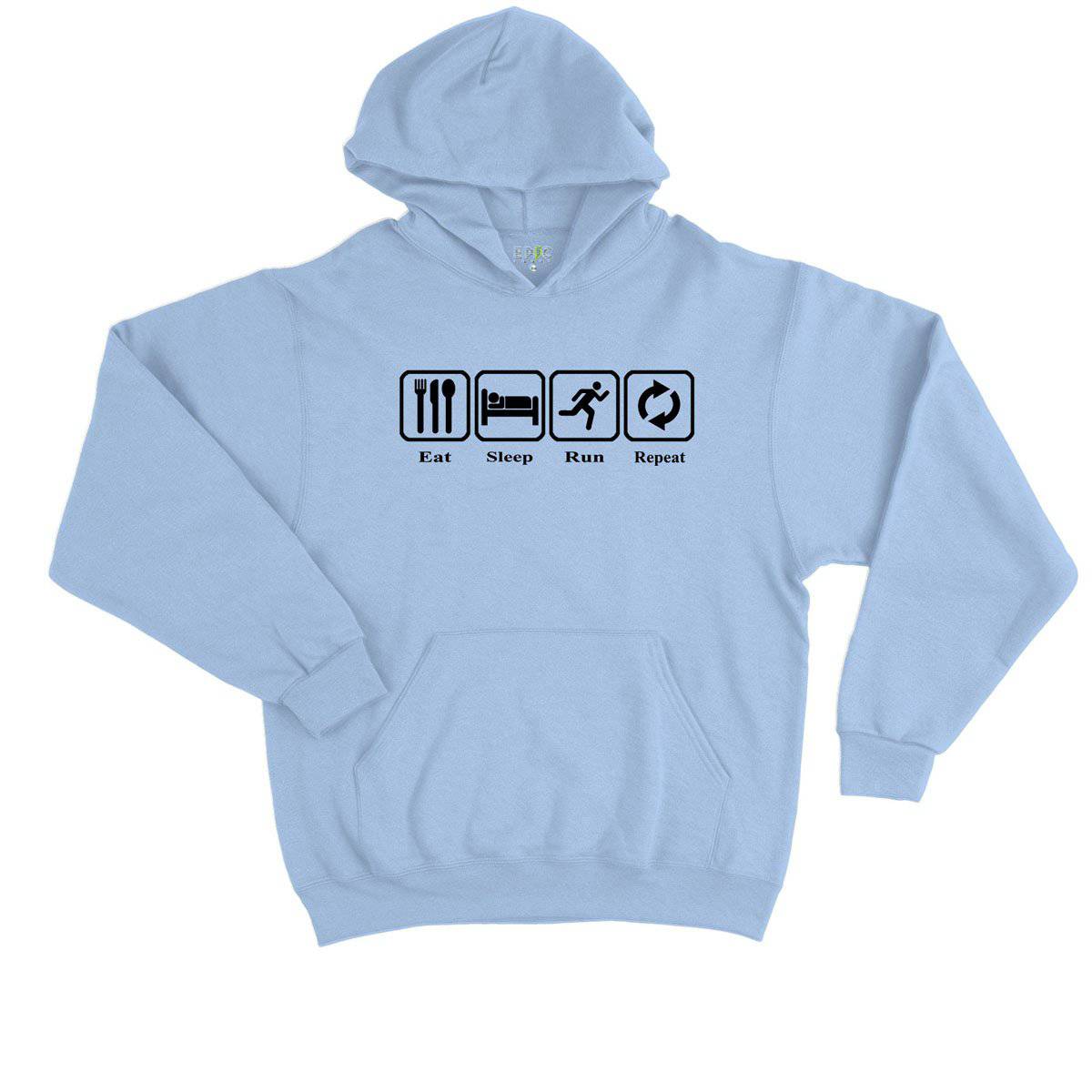 Epic Label Sweat à capuche Eat Sleep Run Repeat Sweat à Capuche Enfant