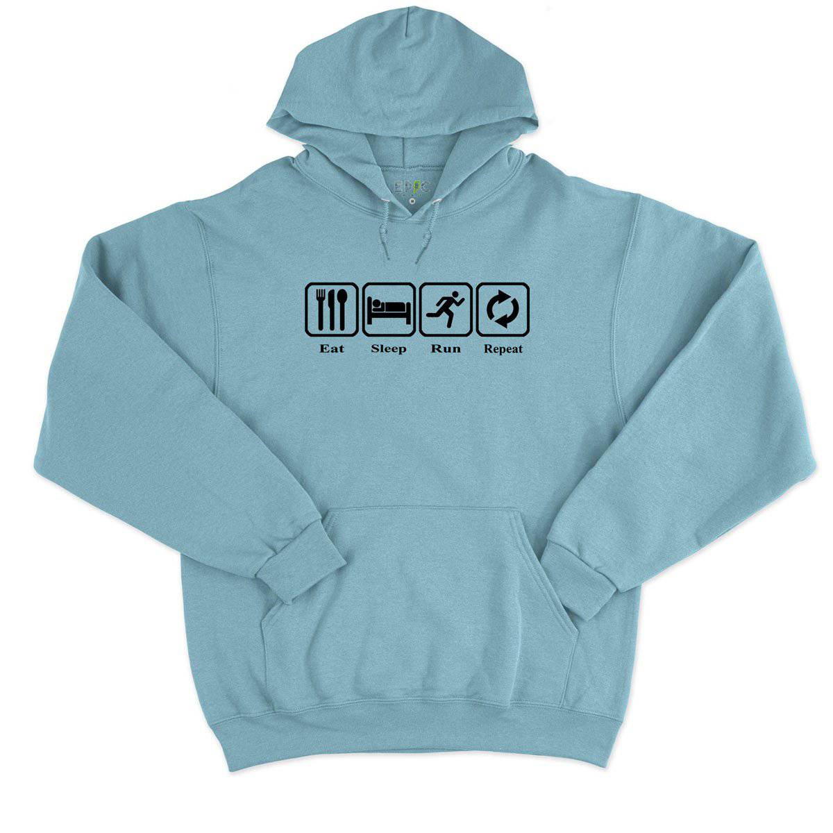 Epic Label Sweat à capuche Eat Sleep Run Repeat Sweat à Capuche Pour Homme