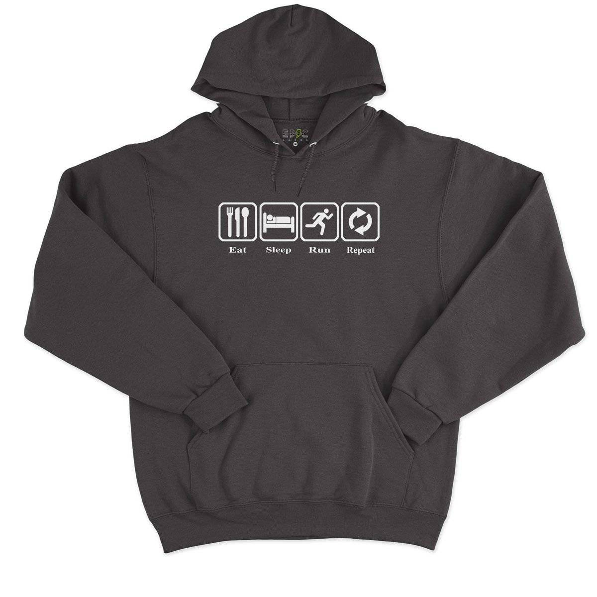 Epic Label Sweat à capuche Eat Sleep Run Repeat Sweat à Capuche Pour Homme