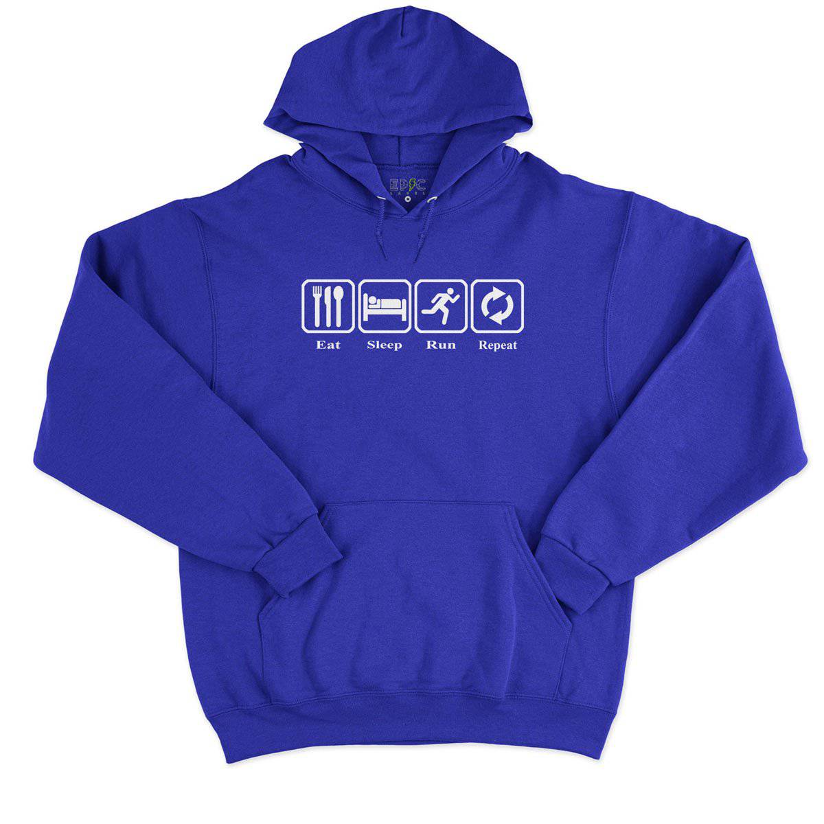Epic Label Sweat à capuche Eat Sleep Run Repeat Sweat à Capuche Pour Homme