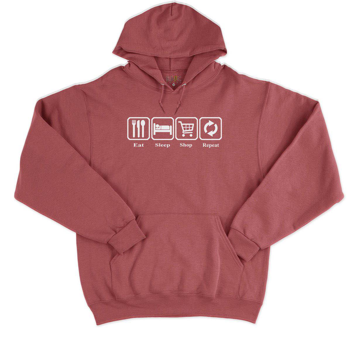 Epic Label Sweat à capuche Eat Sleep Shop Repeat Sweat à Capuche Pour Homme