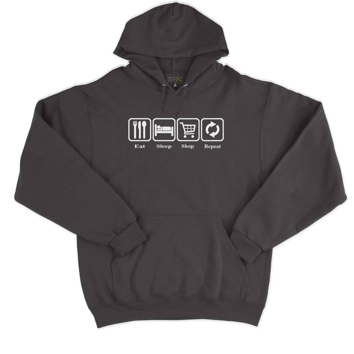 Epic Label Sweat à capuche Eat Sleep Shop Repeat Sweat à Capuche Pour Homme