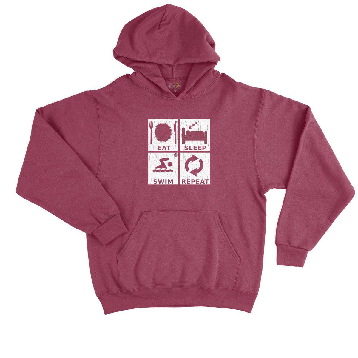 Epic Label Sweat à capuche Eat Sleep Swim Repeat Sweat à Capuche Enfant
