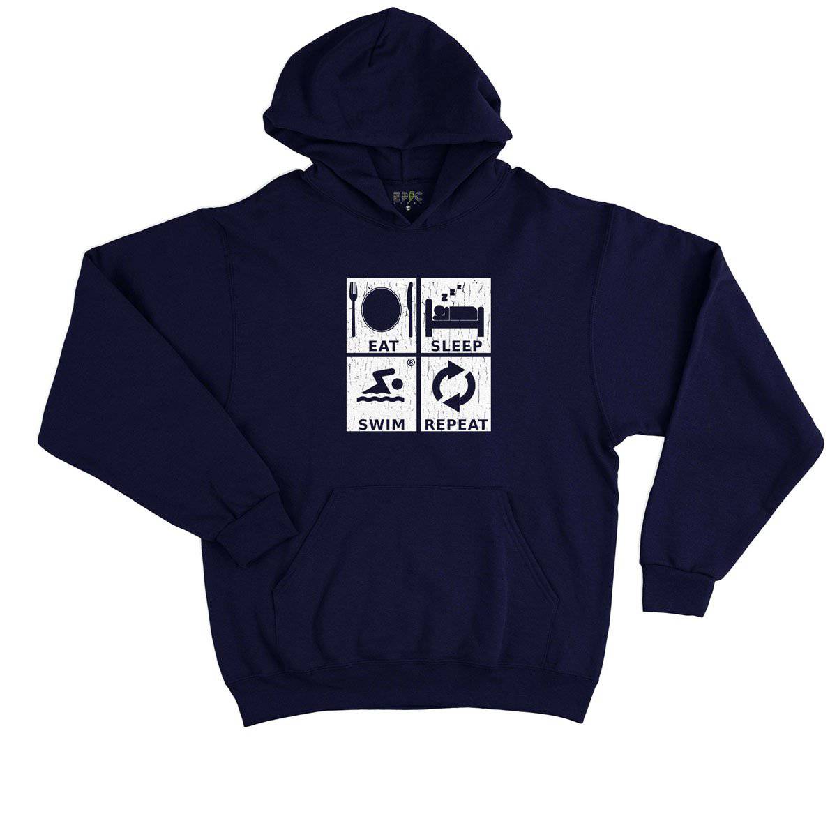 Epic Label Sweat à capuche Eat Sleep Swim Repeat Sweat à Capuche Enfant