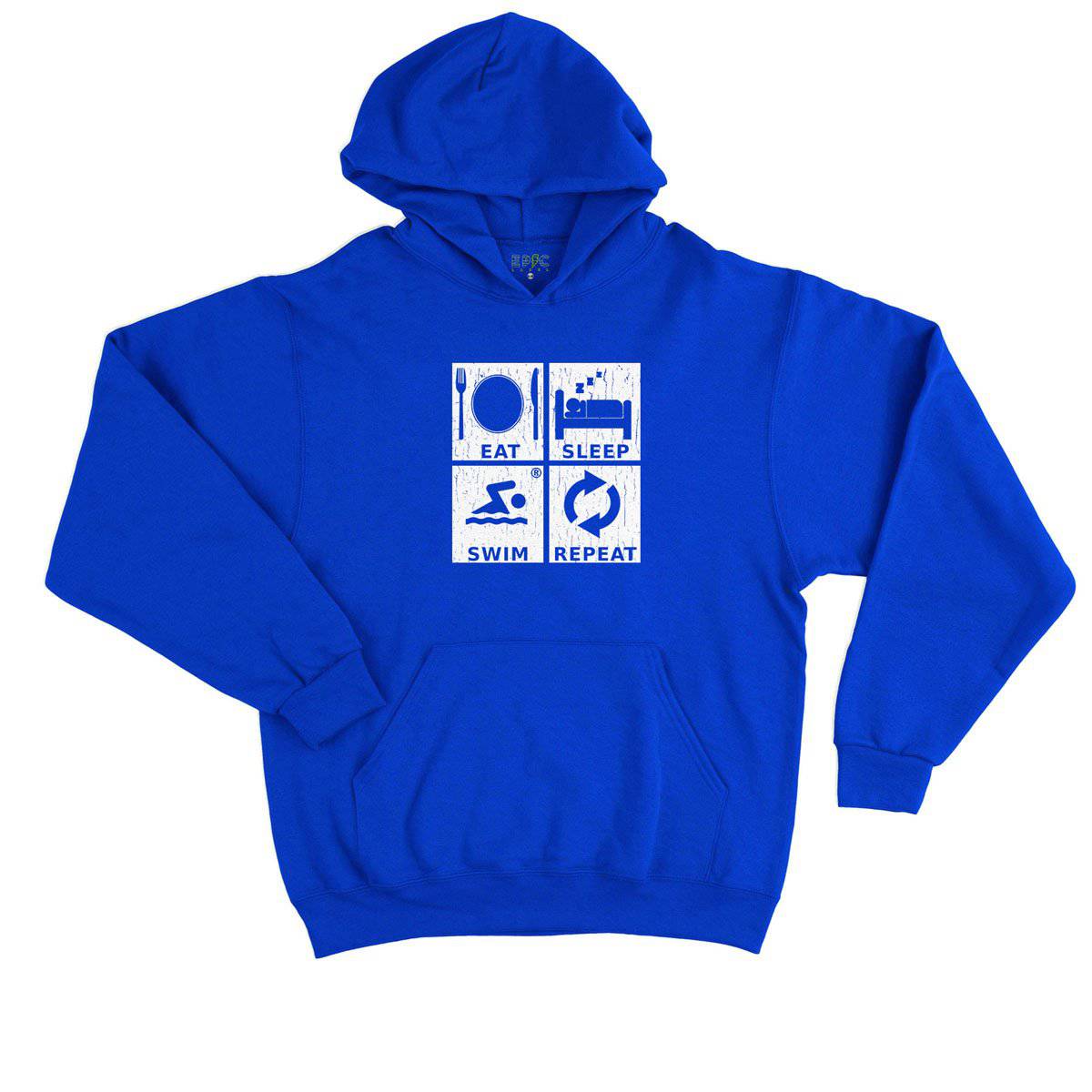 Epic Label Sweat à capuche Eat Sleep Swim Repeat Sweat à Capuche Enfant