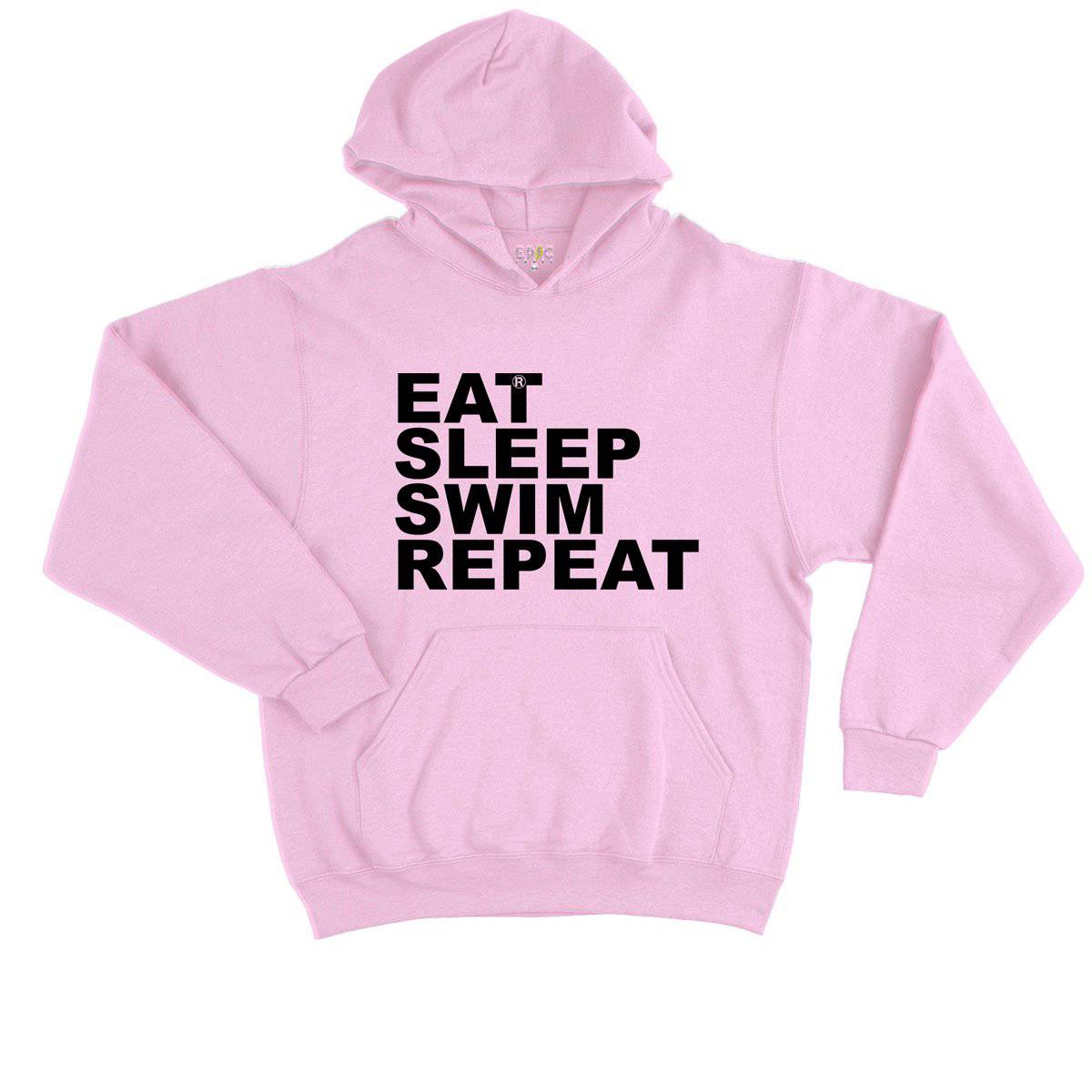 Epic Label Sweat à capuche Eat Sleep Swim Repeat Sweat à Capuche Enfant