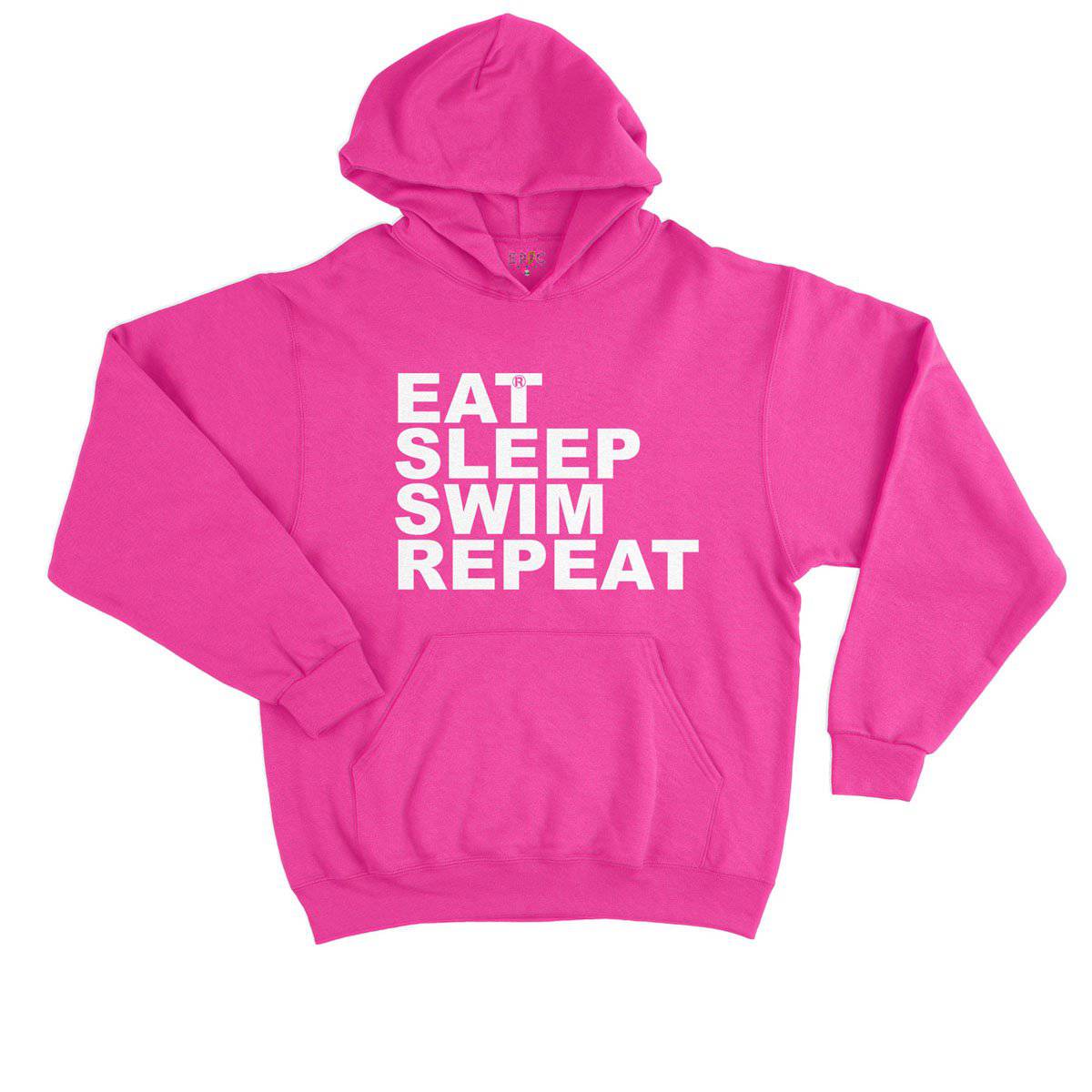 Epic Label Sweat à capuche Eat Sleep Swim Repeat Sweat à Capuche Enfant