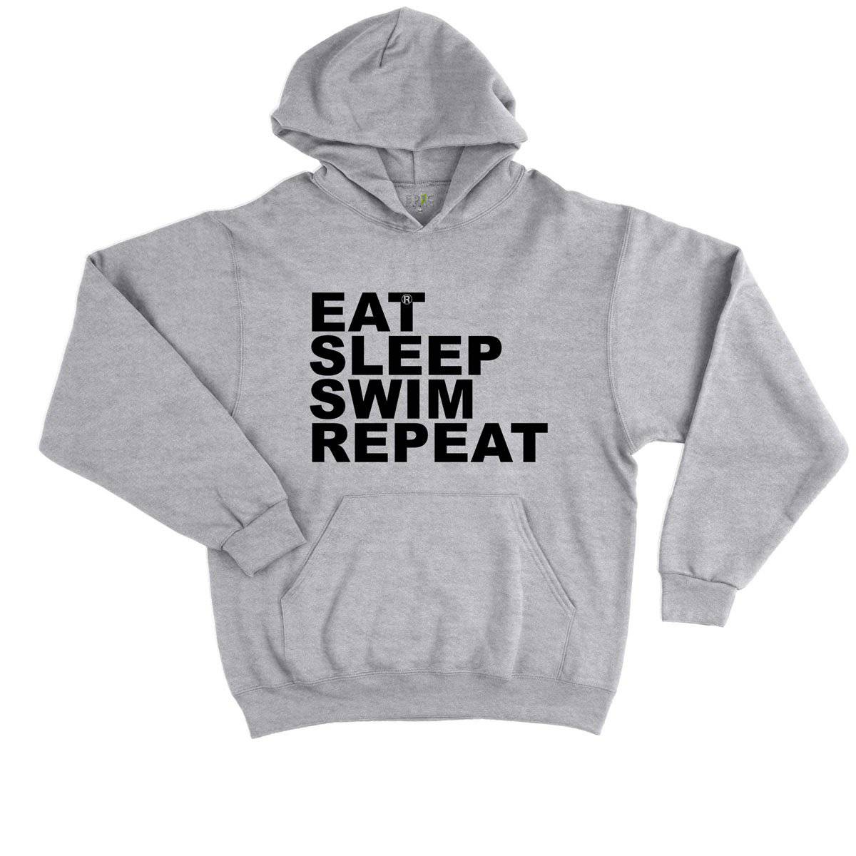 Epic Label Sweat à capuche Eat Sleep Swim Repeat Sweat à Capuche Enfant