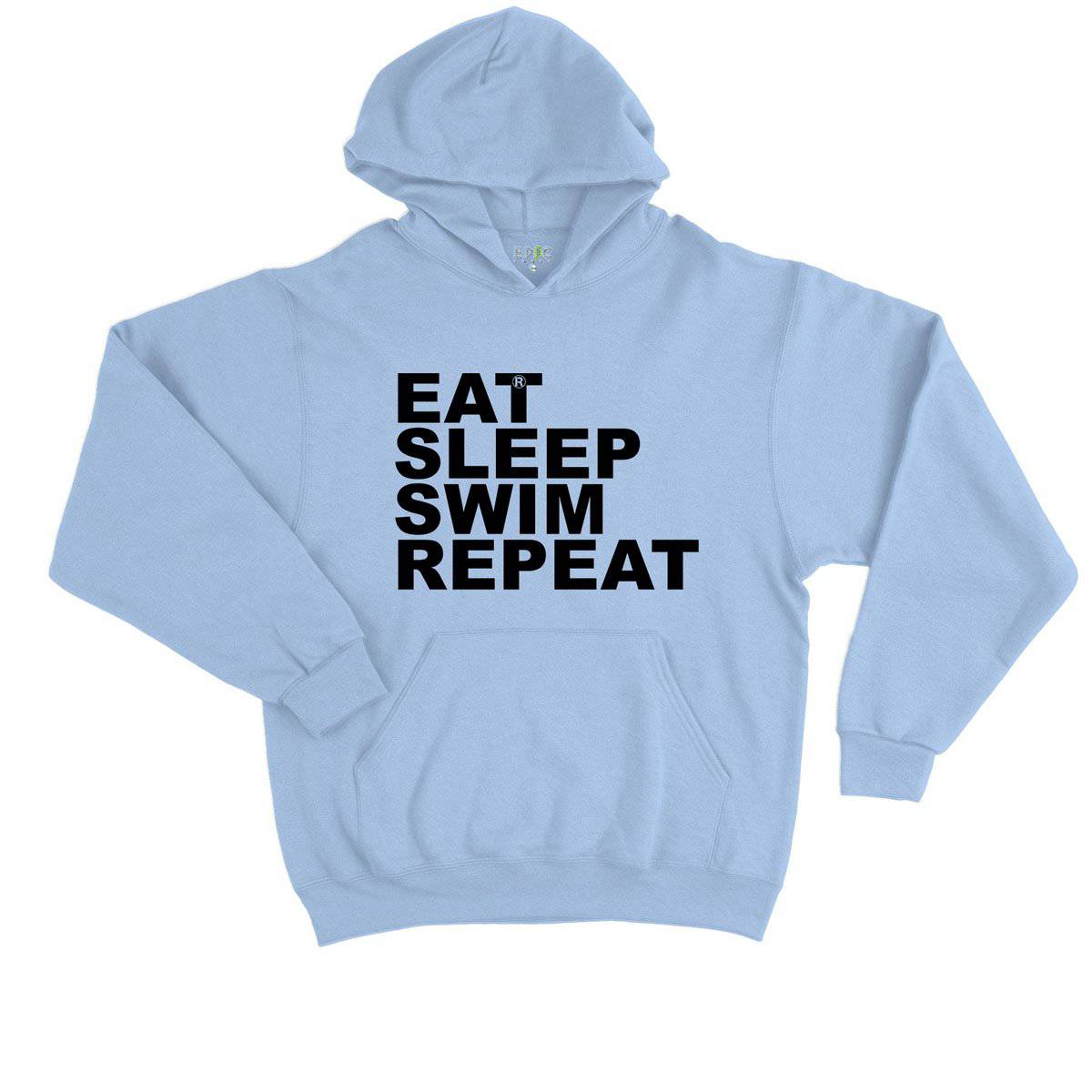 Epic Label Sweat à capuche Eat Sleep Swim Repeat Sweat à Capuche Enfant