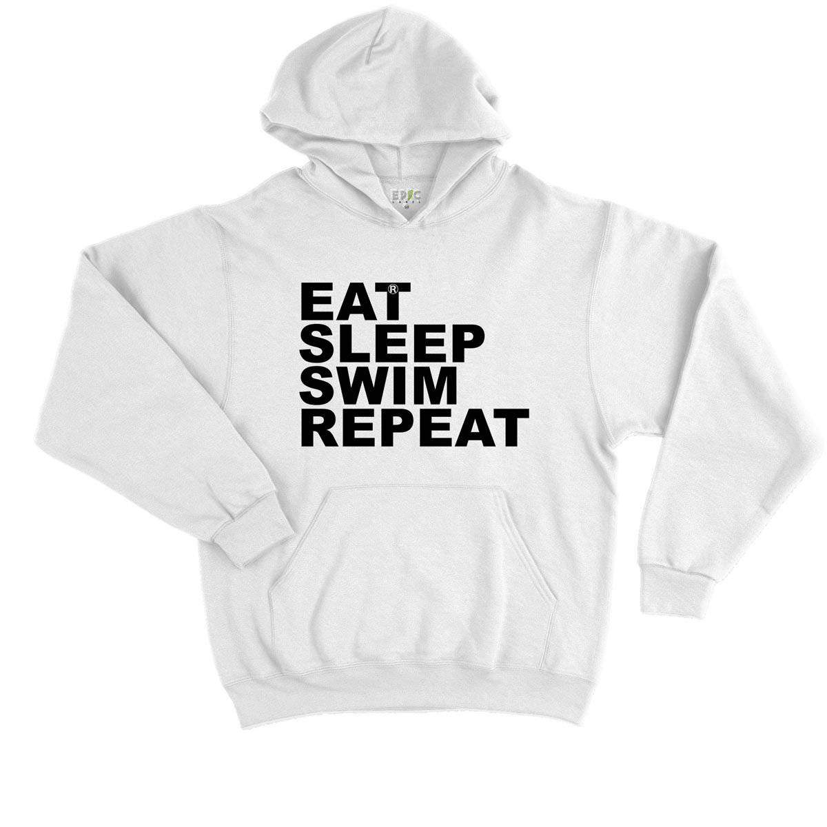 Epic Label Sweat à capuche Eat Sleep Swim Repeat Sweat à Capuche Enfant