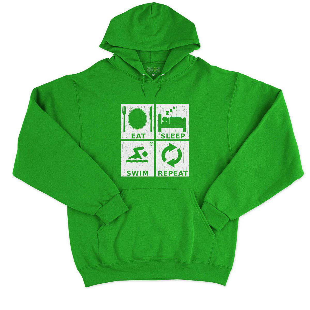 Epic Label Sweat à capuche Eat Sleep Swim Repeat Sweat à Capuche Pour Homme