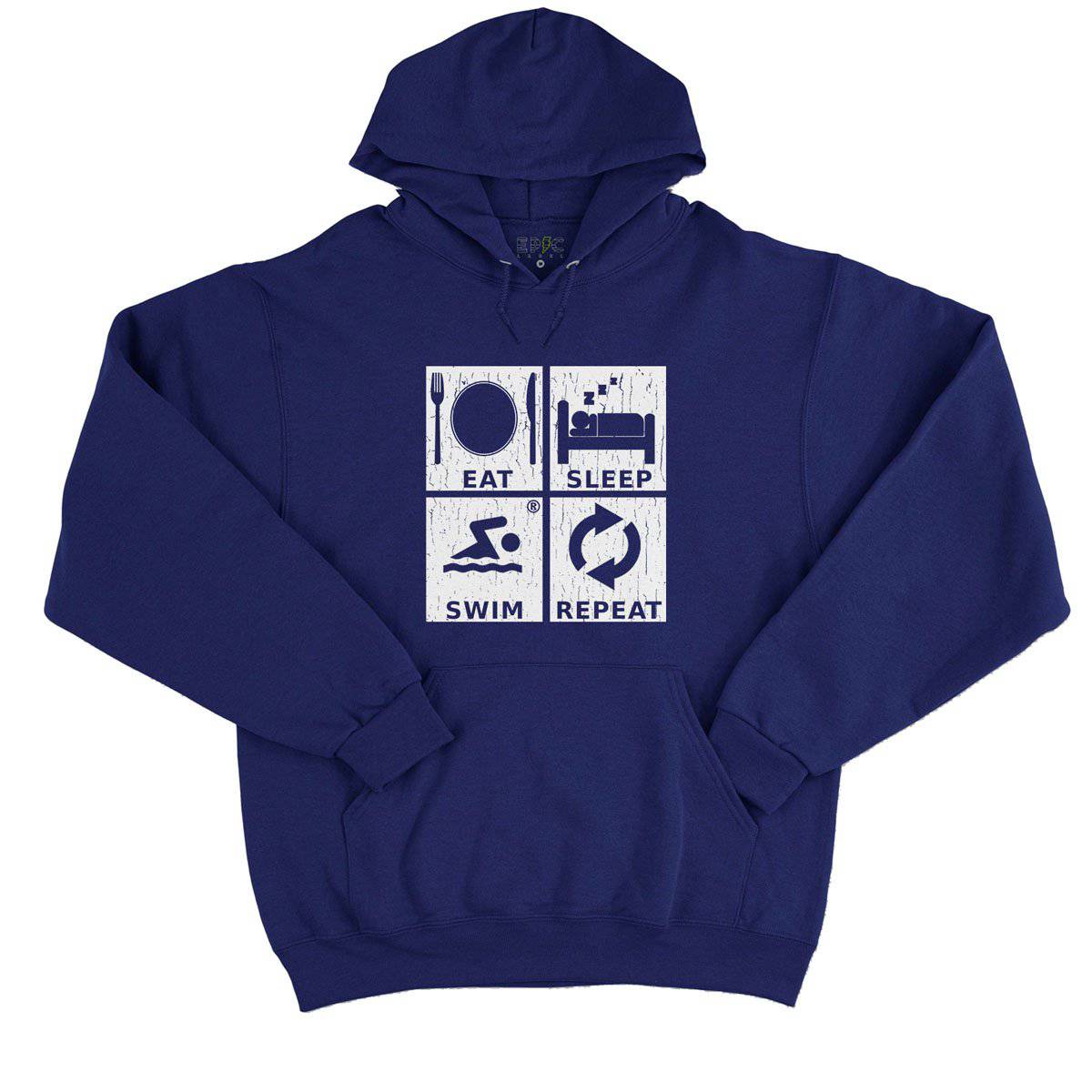 Epic Label Sweat à capuche Eat Sleep Swim Repeat Sweat à Capuche Pour Homme