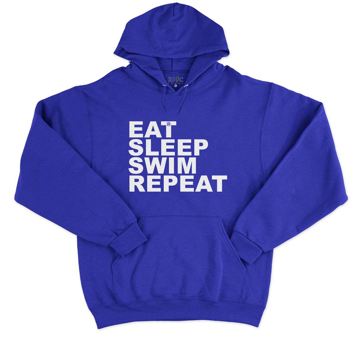Epic Label Sweat à capuche Eat Sleep Swim Repeat Sweat à Capuche Pour Homme