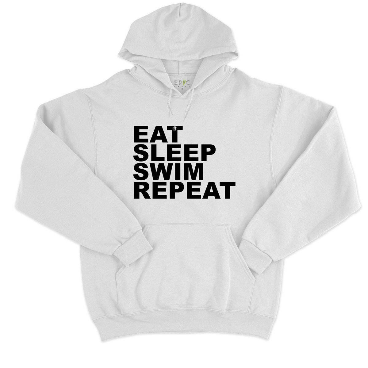 Epic Label Sweat à capuche Eat Sleep Swim Repeat Sweat à Capuche Pour Homme