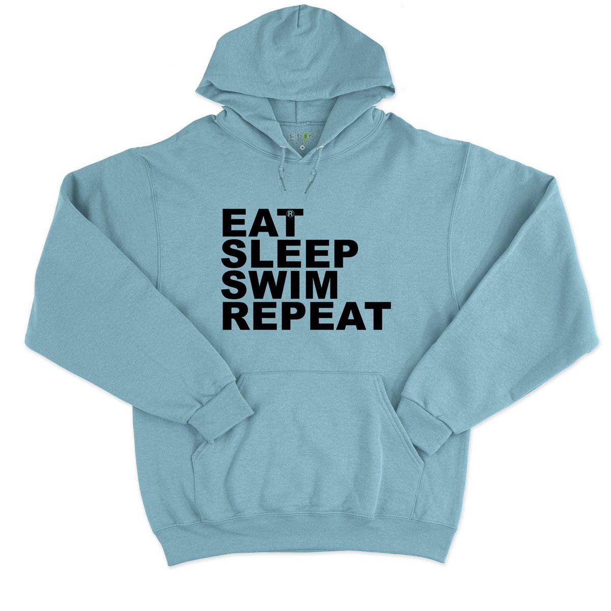 Epic Label Sweat à capuche Eat Sleep Swim Repeat Sweat à Capuche Pour Homme